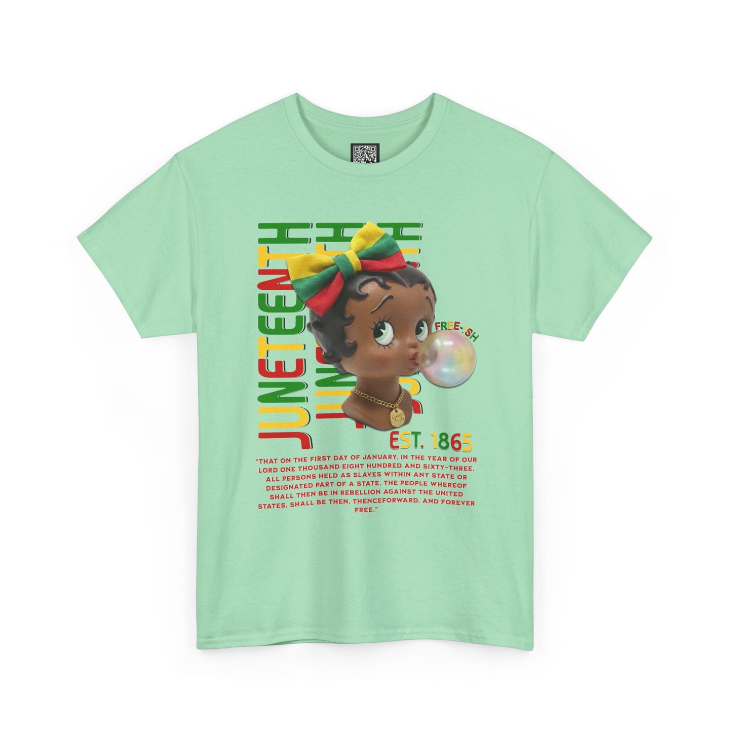 Juneteenth Betty Boop Graphic Tee — "Juneteenth Est. 1865" Celebration T-Shirt