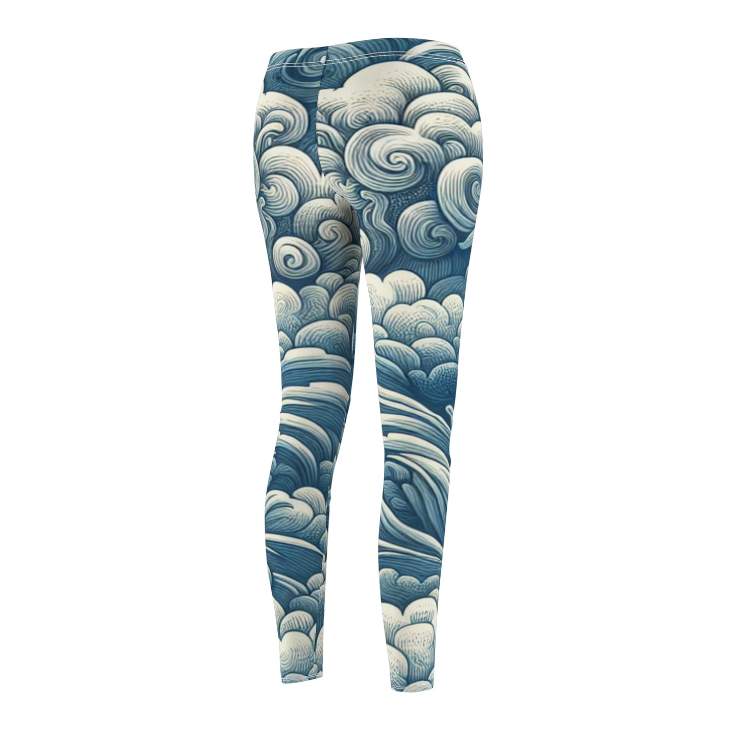 Stylish Women's Cloud Pattern Leggings, Casual Wear Leggings, Yoga Pants, Activewear, Unique Gift for Her, Cute Women Activewear