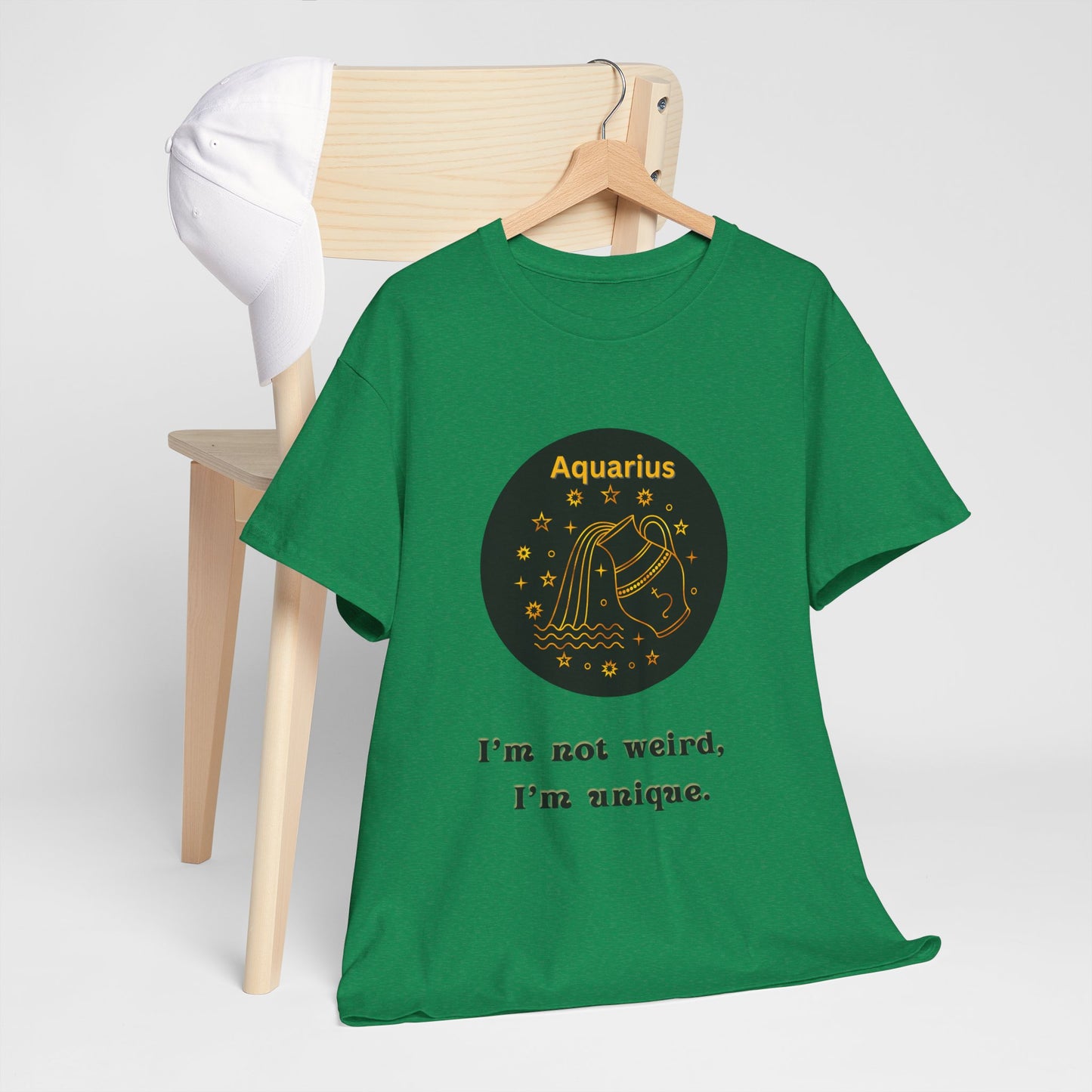 Aquarius T-Shirt, Aquarius Horoscope Gifts, Birth Month Gifts, Zodiac Sign T-Shirt Gifts, Astrology T-Shirt, Unisex Heavy Cotton Tee
