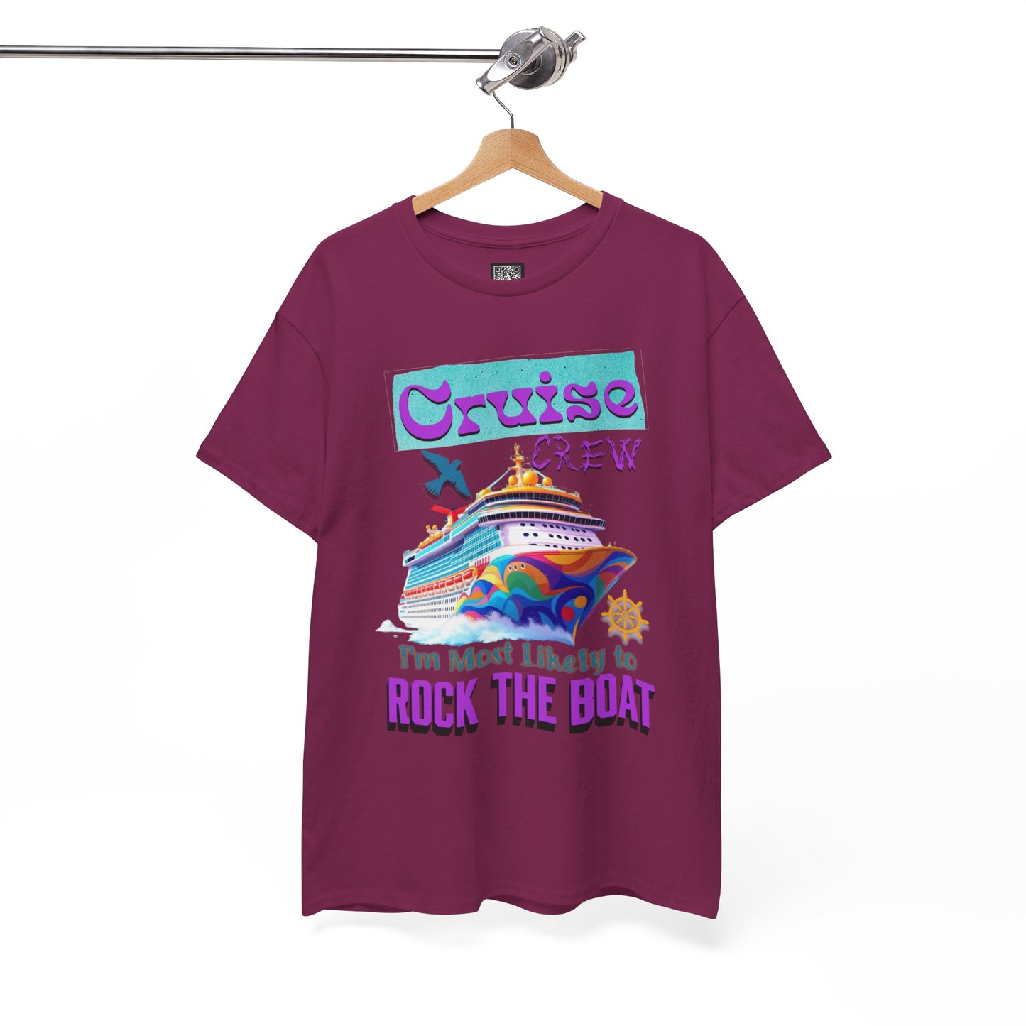 Cruise Crew Unisex Heavy Cotton Tee - Perfect for Cruise Lovers, Cruise Vacation, Summer Adventures, Nautical Theme, Gift Idea