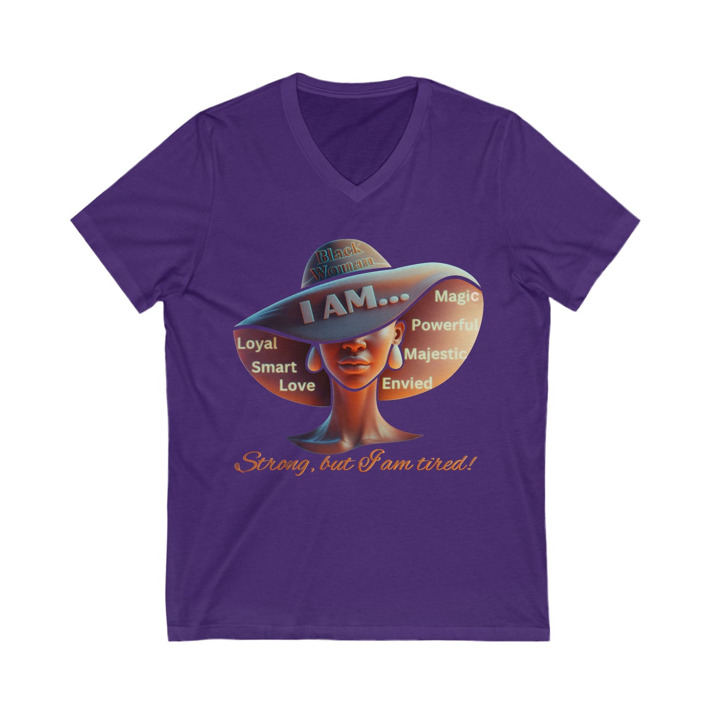Women Jersey Short Sleeve V-Neck Tee, 92% Women T-Shirt, Gift for Black Women, Black Women Activism Tees, Black Women Empowerment, Melanin Tees