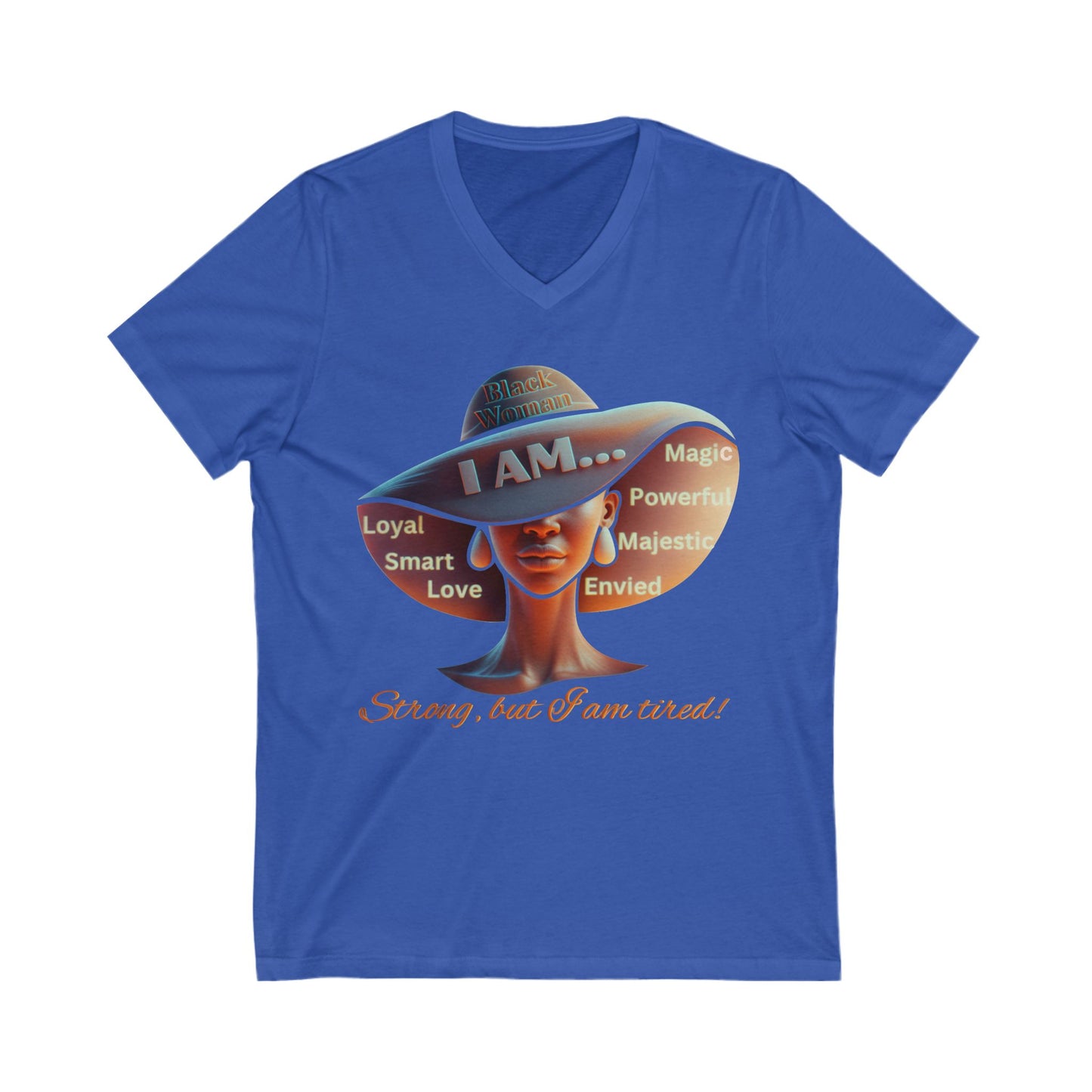 Women Jersey Short Sleeve V-Neck Tee, 92% Women T-Shirt, Gift for Black Women, Black Women Activism Tees, Black Women Empowerment, Melanin Tees