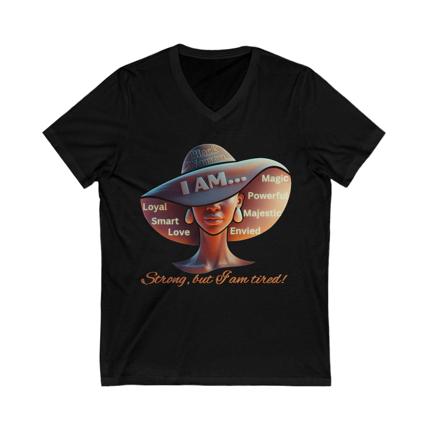 Women Jersey Short Sleeve V-Neck Tee, 92% Women T-Shirt, Gift for Black Women, Black Women Activism Tees, Black Women Empowerment, Melanin Tees