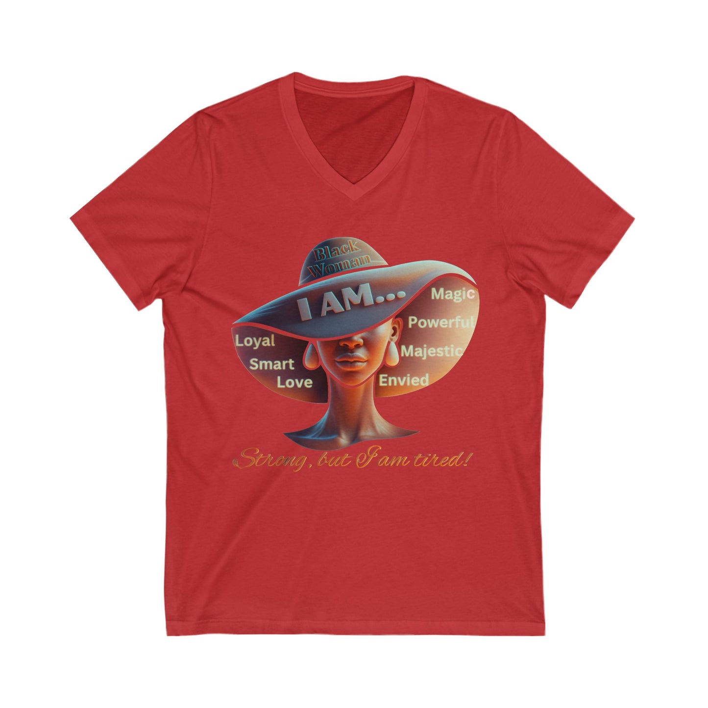 Women Jersey Short Sleeve V-Neck Tee, 92% Women T-Shirt, Gift for Black Women, Black Women Activism Tees, Black Women Empowerment, Melanin Tees