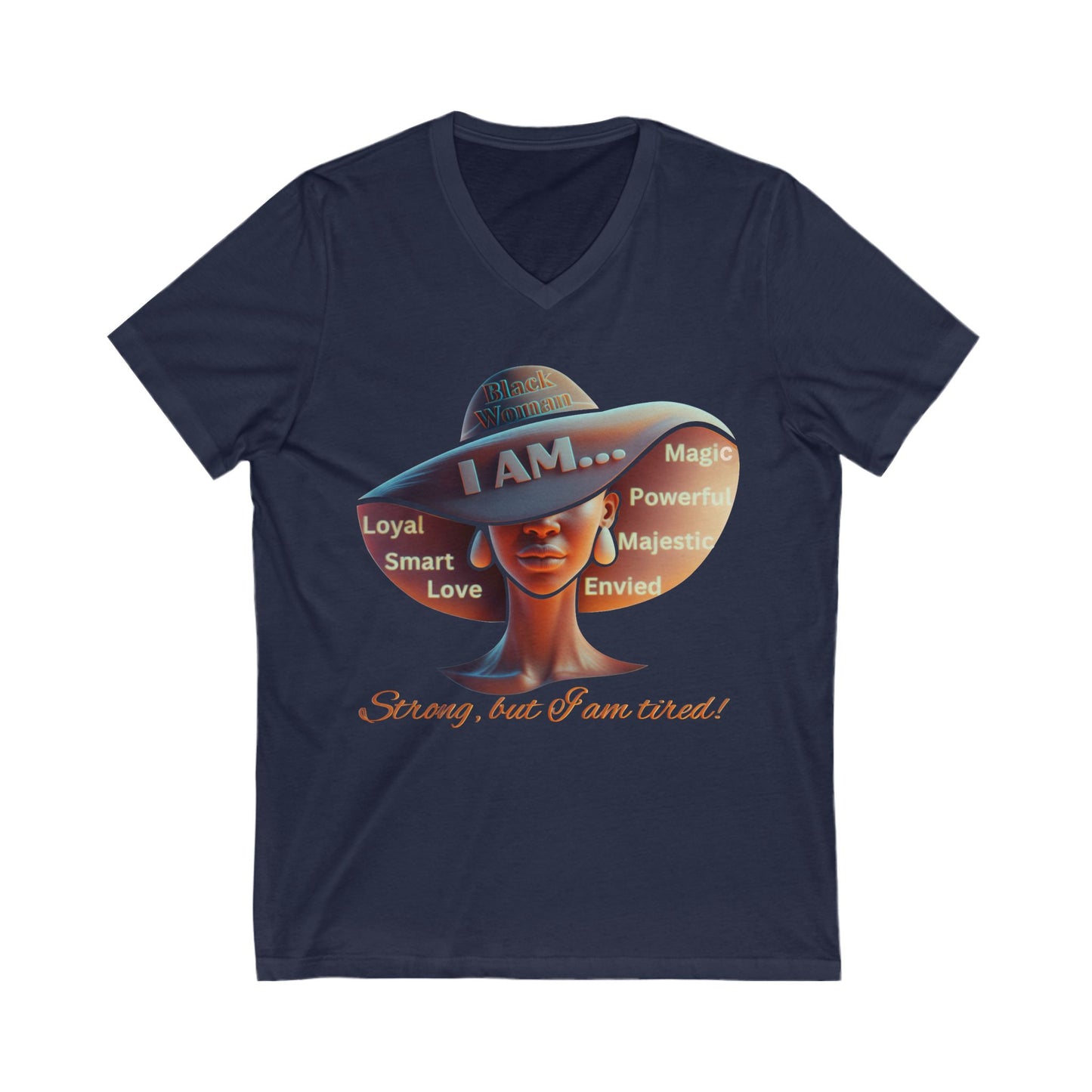 Women Jersey Short Sleeve V-Neck Tee, 92% Women T-Shirt, Gift for Black Women, Black Women Activism Tees, Black Women Empowerment, Melanin Tees