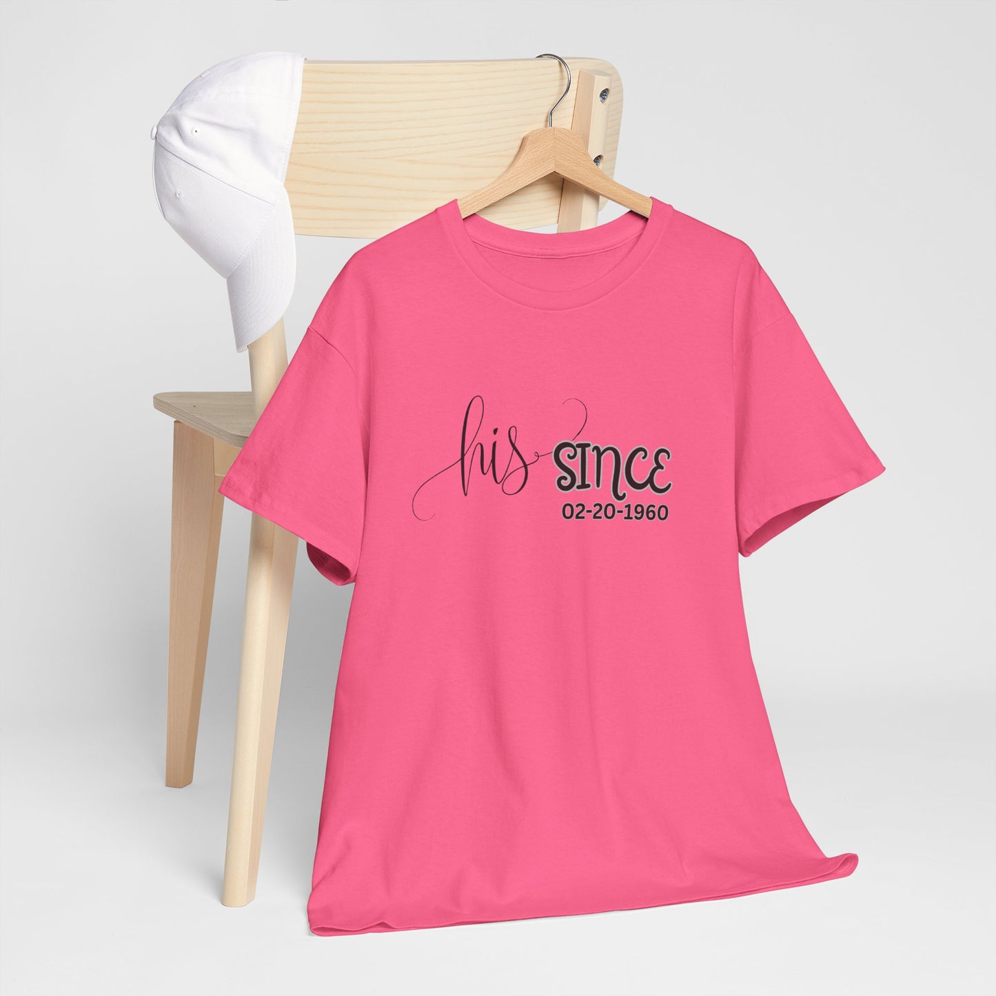 Personalized His and Hers Valentine T-Shirts, Custom Valentine T-Shirts, Unisex Valentine T-Shirts, T-Shirts for Couples, (Hers Solid Separately)
