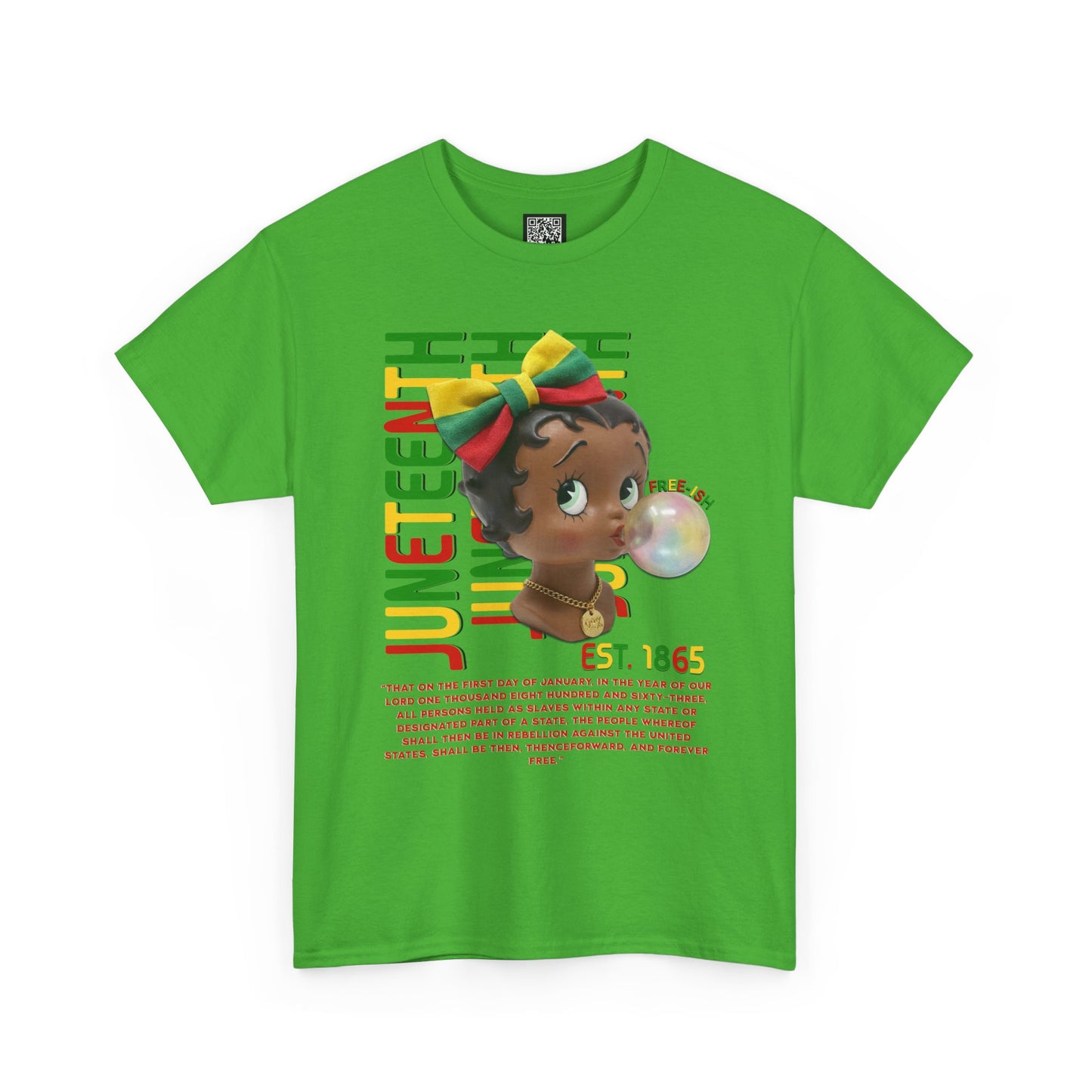 Juneteenth Betty Boop Graphic Tee — "Juneteenth Est. 1865" Celebration T-Shirt