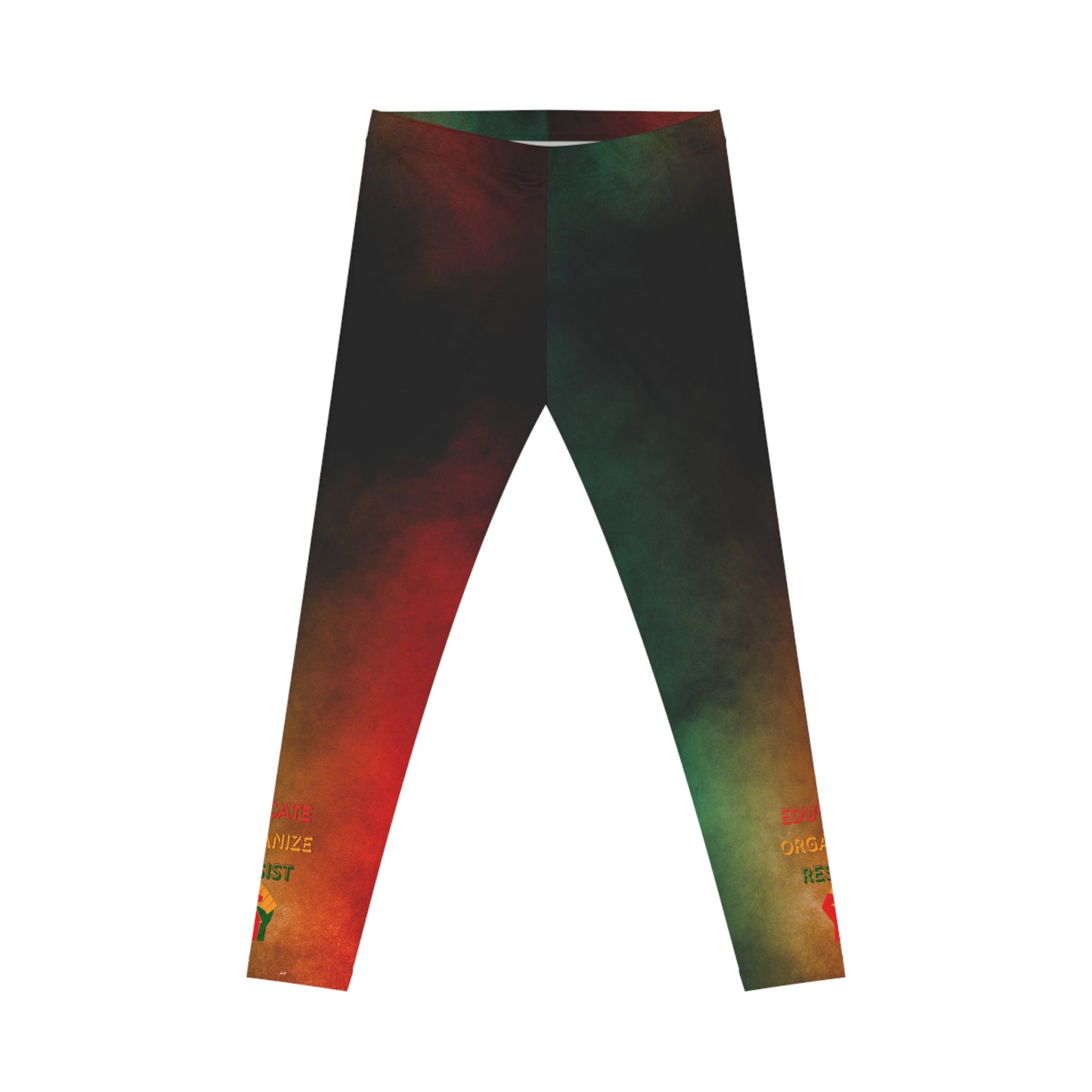 Afrocentric RBG Smoke Leggings — Black History Empowerment Activewear