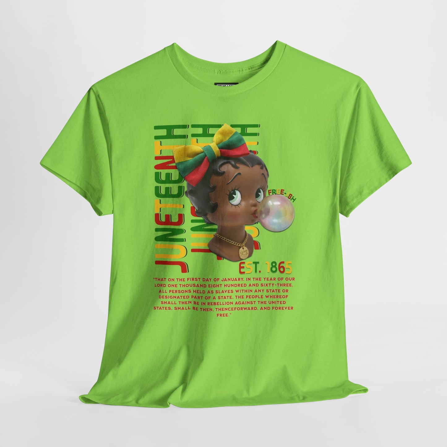 Juneteenth Betty Boop Graphic Tee — "Juneteenth Est. 1865" Celebration T-Shirt