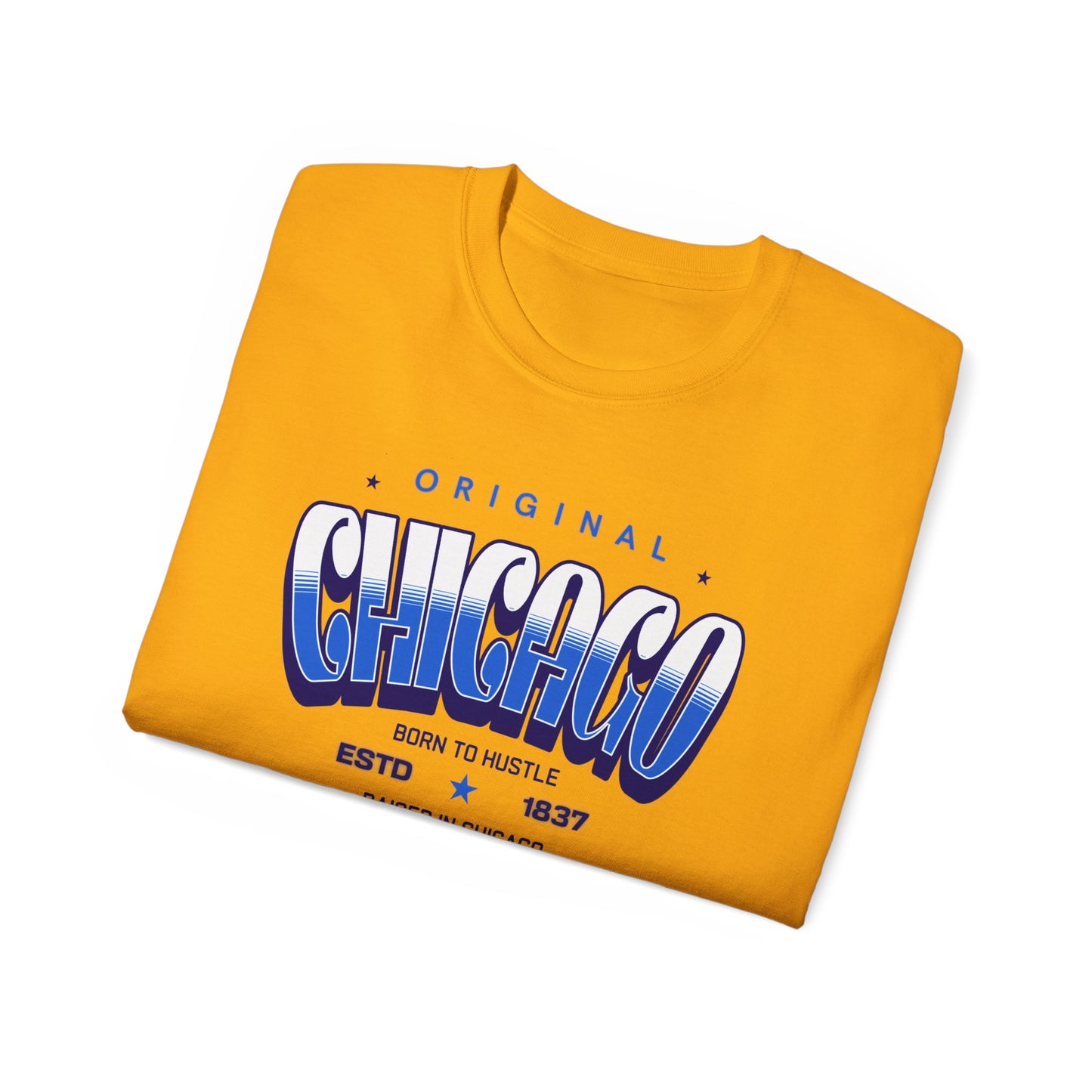 Chicago Hustle Graphic Tee, Streetwear T-Shirt, Gift for Travelers, Chicago Souvenir, Unisex Chicago T-Shirts Casual Wear. Chi-Town Tees