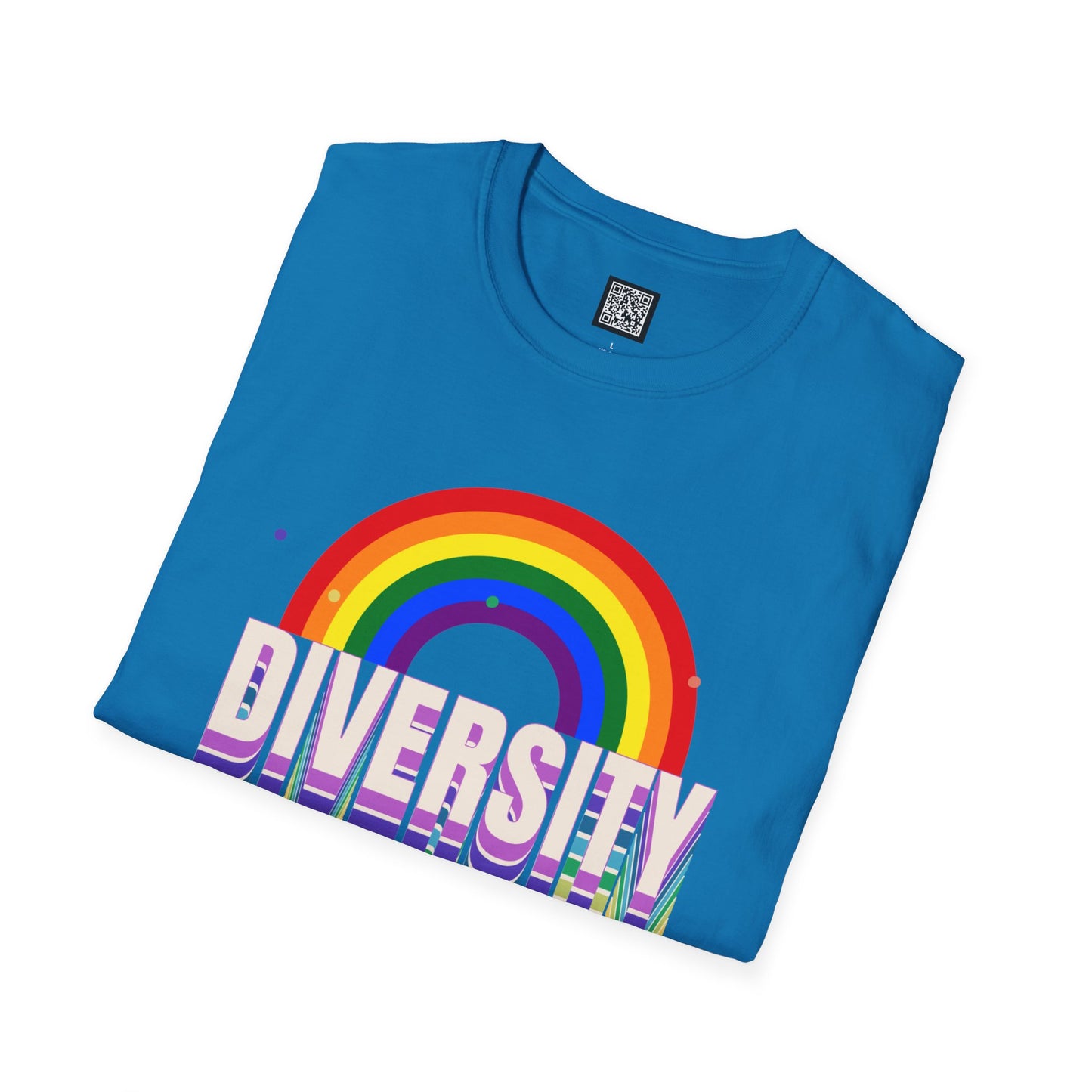 Rainbow Diversity Unisex Softstyle T-Shirt, LGBTQ+ Pride Apparel, WEHO Inclusive Gift, Casual Wear, Colorful Tee for Pride Celebrations