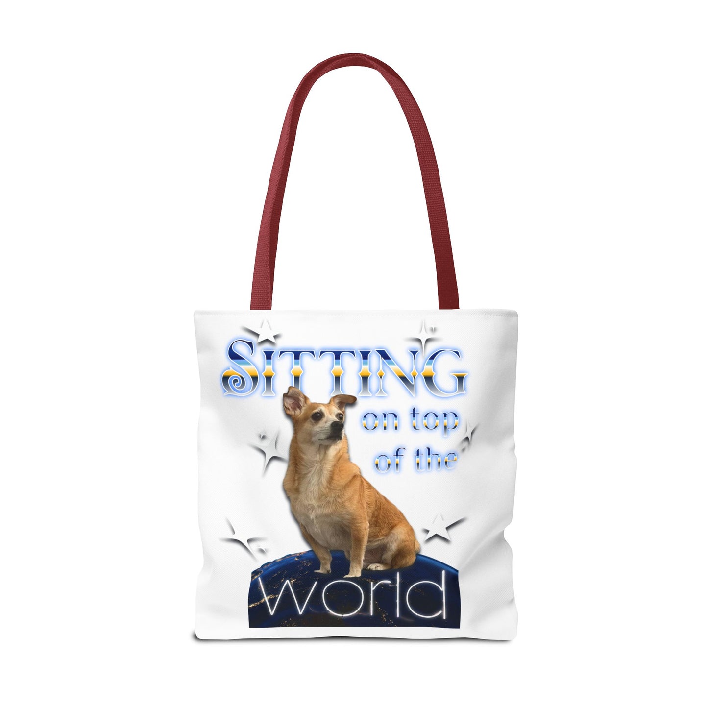 Personalized Tote Bag — "Sitting on Top of the World" Corgi Tote