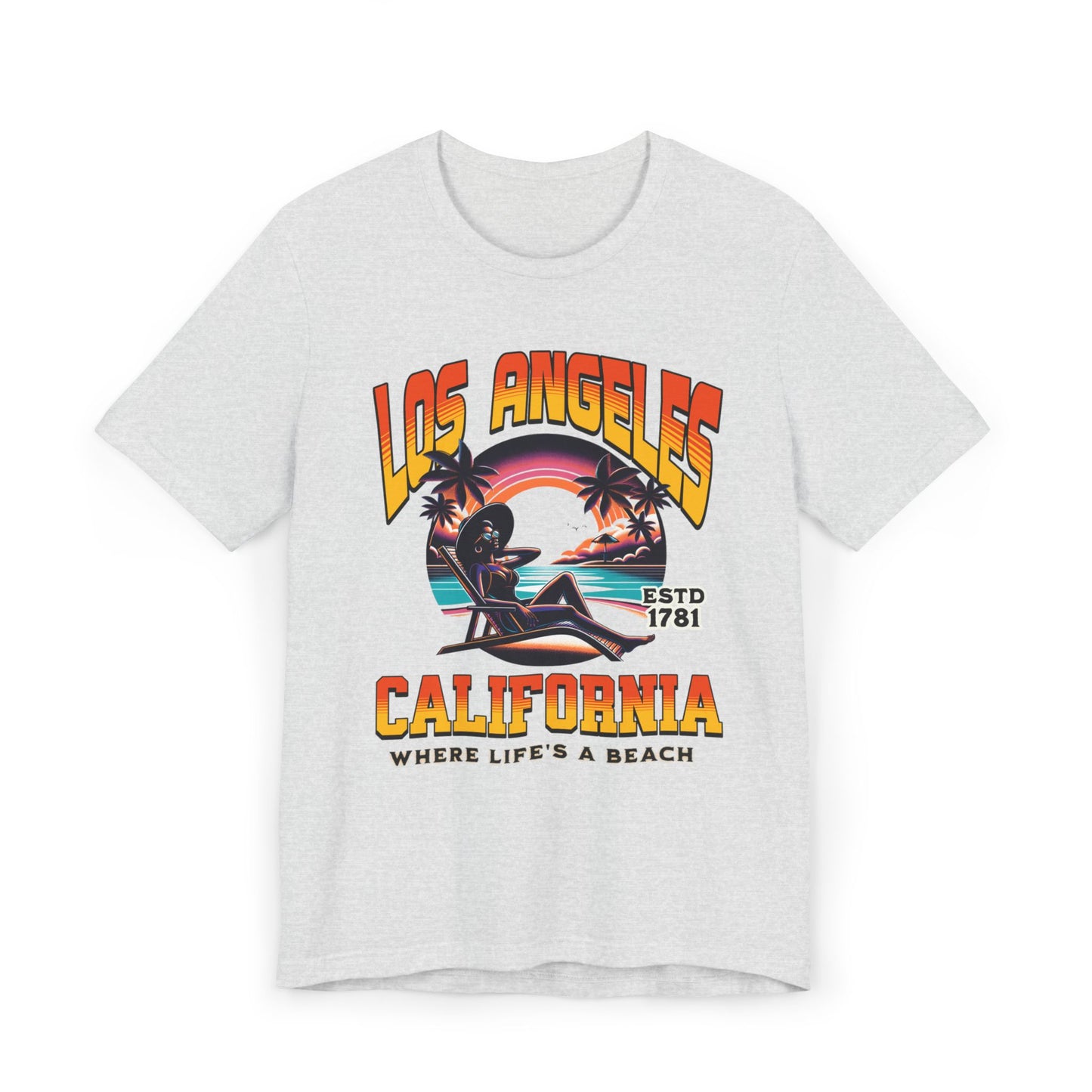 Los Angeles Vibes – “Where Life’s a Beach” Tee, Los Angeles Style Clothing, Beach Style T-Shirt, Rep Your City Los Angeles