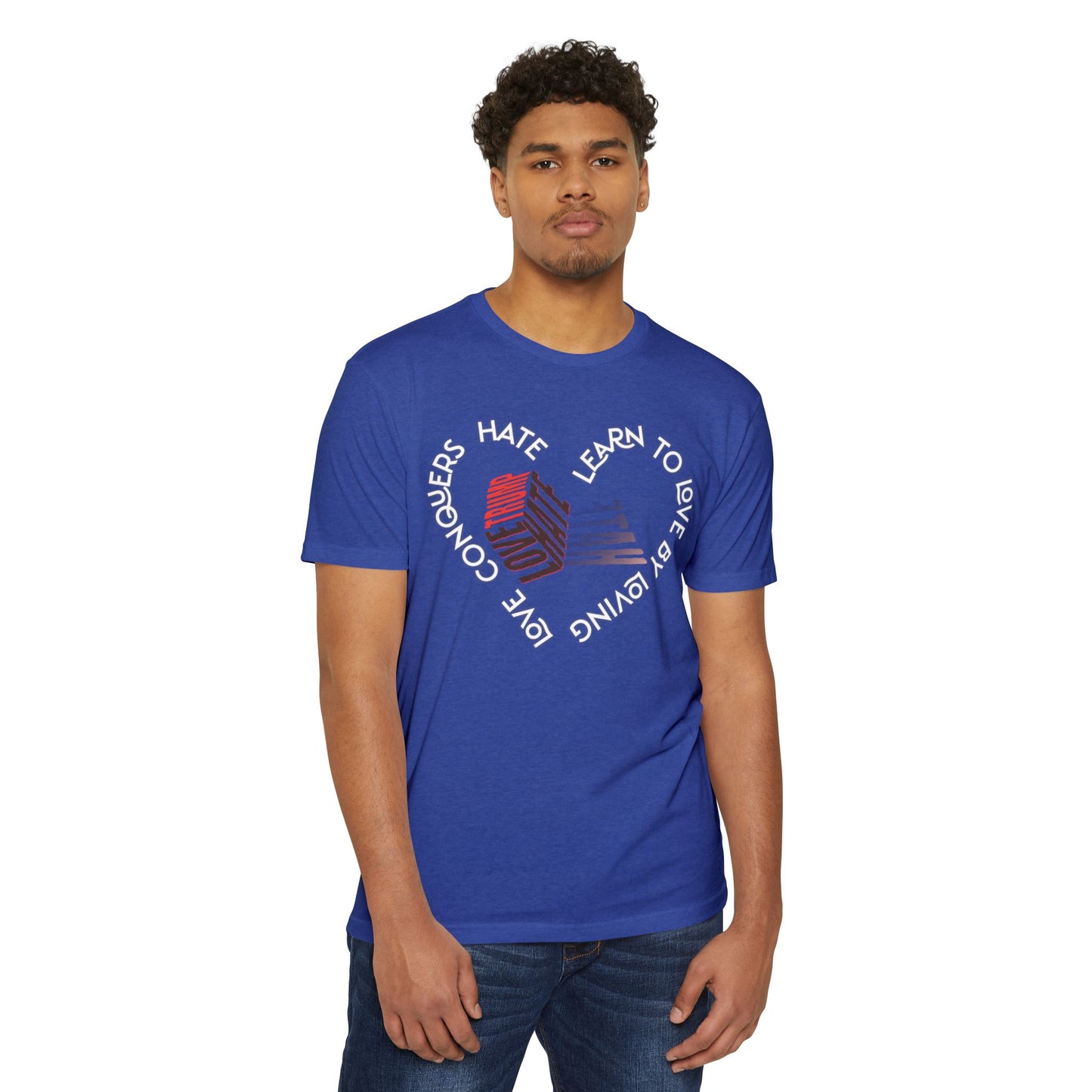 Vibrant Love Trump Hate Unisex T-Shirt, Graphic Tee for Casual Wear, Ideal for Gift, Summer Vibes, Celebration Style, Trendy Streetwear