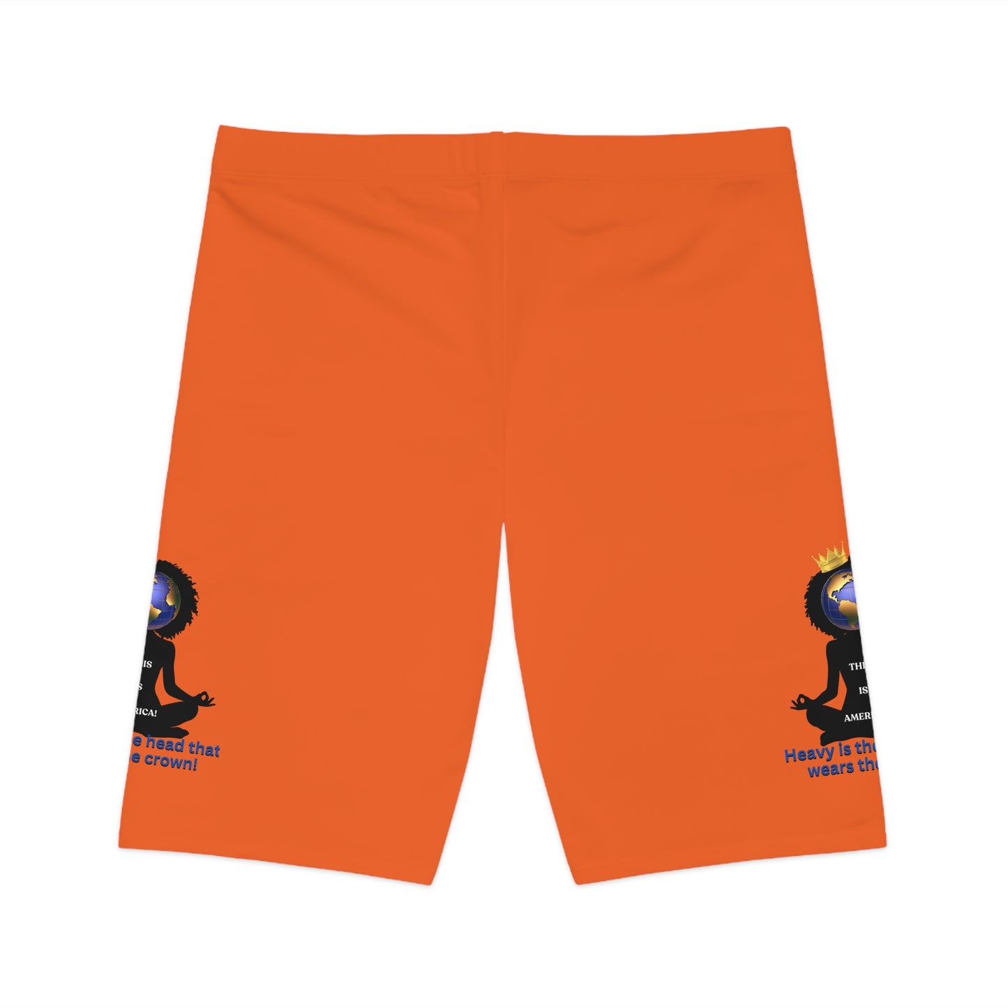 Empowered Motion Bike Shorts, Activewear Shorts, Orange Bike Shorts,