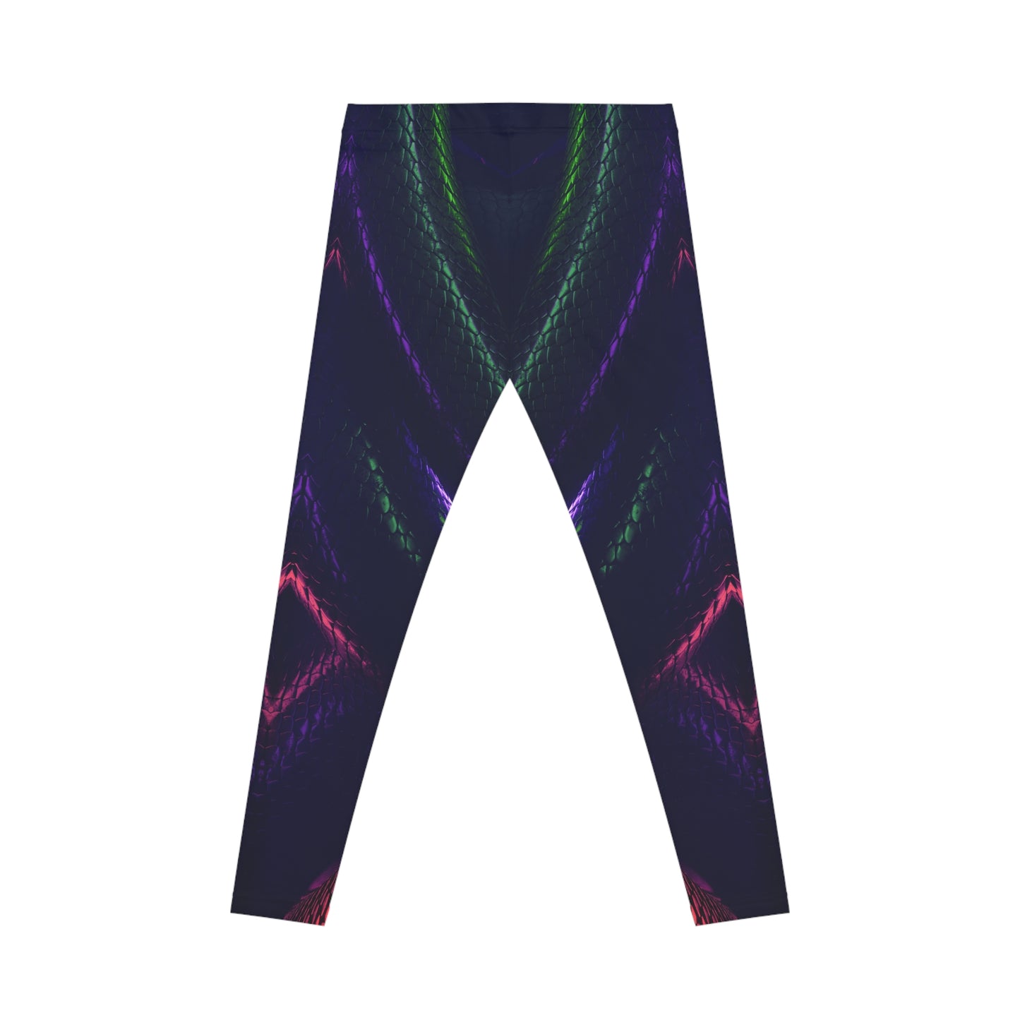 Vibrant Snakeskin Patterned Leggings for Active Lifestyle
