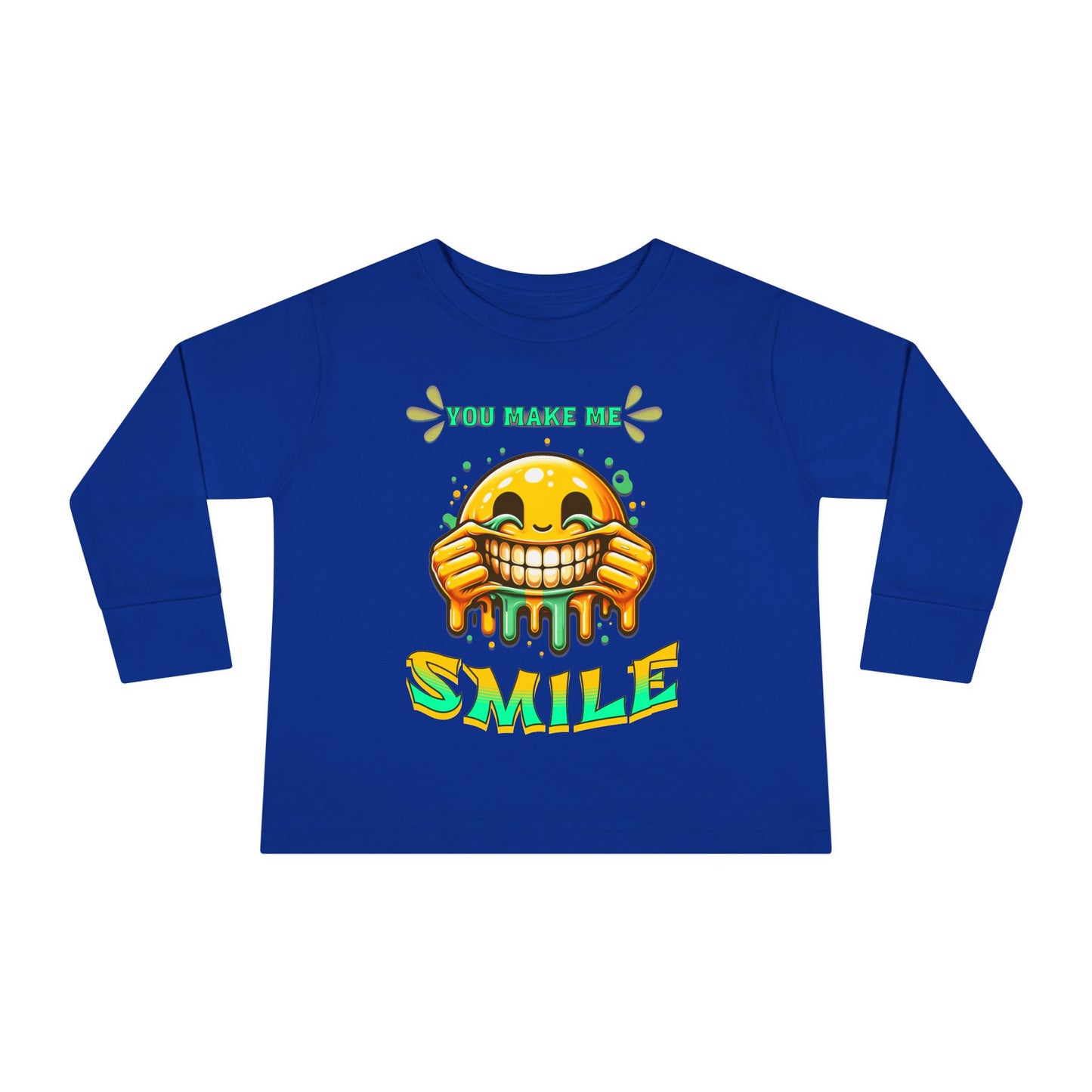 You Make Me Smile Toddler Long Sleeve Tee, Cute Kids T-Shirt, Joyful Nursery Clothing, Gift for Toddlers, Fall Fashion T-Shirts