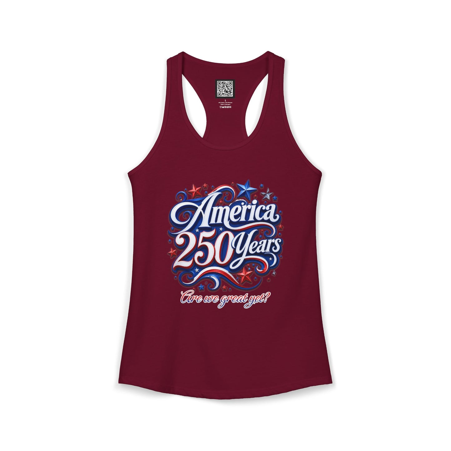 Women's America 250 Year's Racerback Tank 4th of July T-Shirt