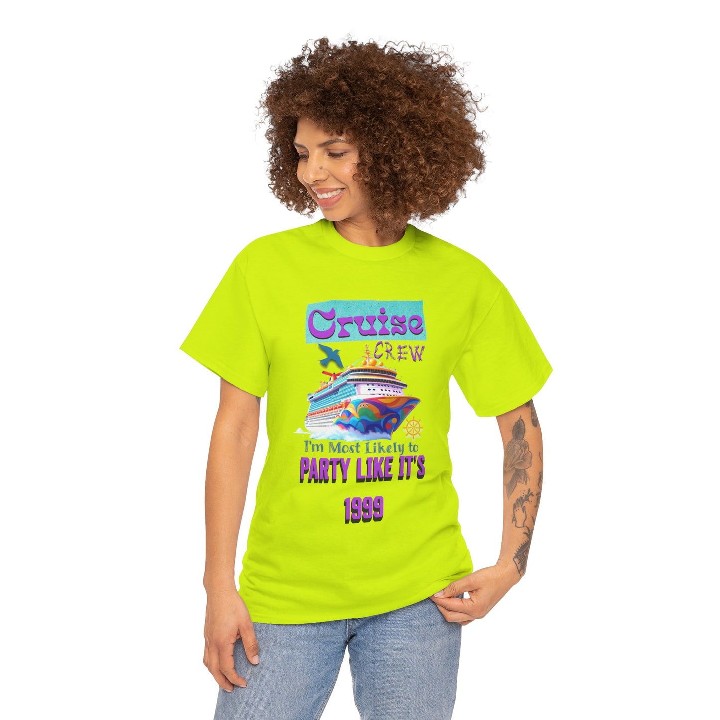 Cruise Crew Heavy Cotton Tee - Party Like It's 1999, Cruise Vacation T-Shirt, Summer Cruise Shirt, Fun Travel Apparel, Gift for Cruise Enthusiasts