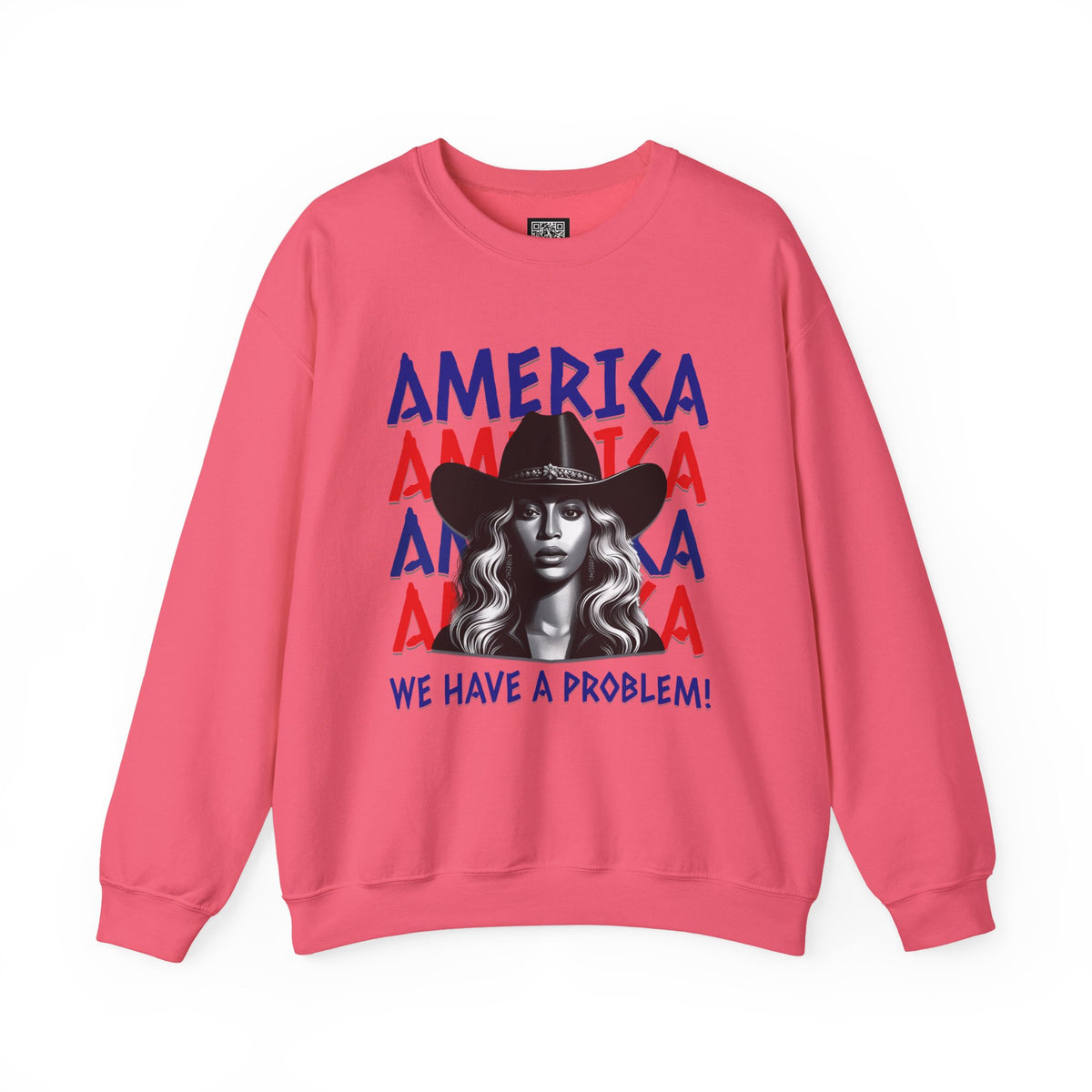 America Graphic Crewneck Sweatshirt, Beyonce America We Have a Problem, Fan Merchandise for Beyonce, Unisex Gildan Sweatshirts
