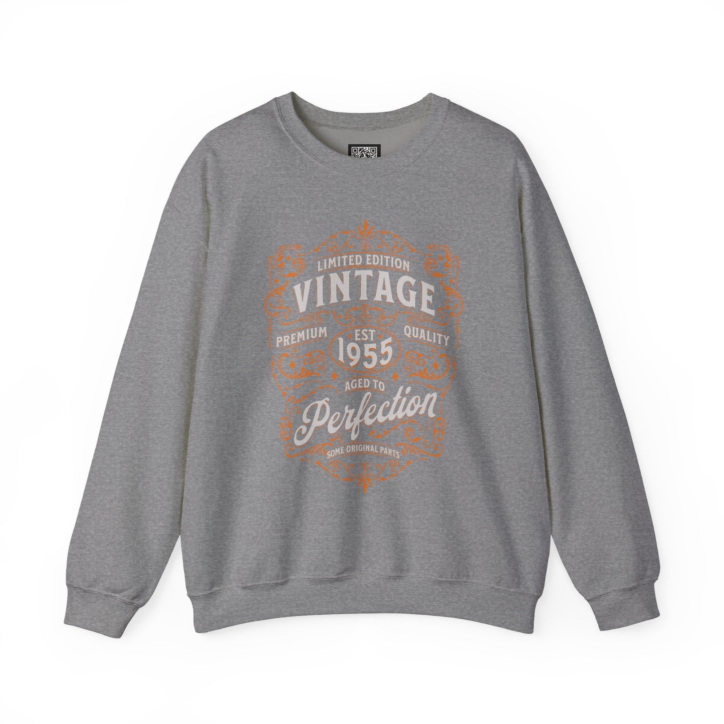 Personalized Vintage Perfection Crewneck Sweatshirt – Retro Graphic Pullover Shirt