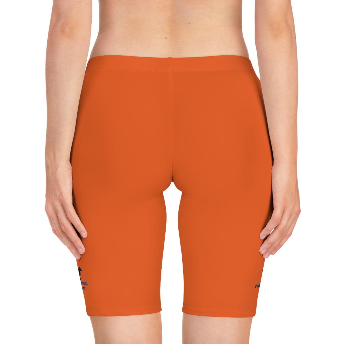 Empowered Motion Bike Shorts, Activewear Shorts, Orange Bike Shorts,