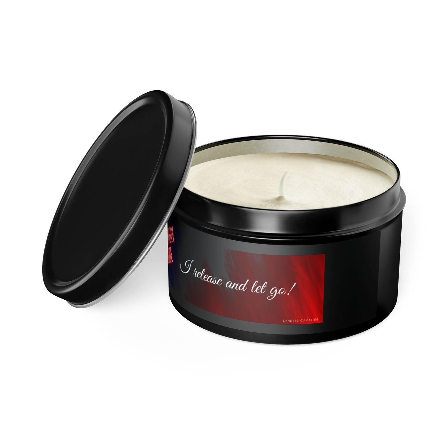 Lynette Cavalier's Tin Candles, Captivating aromas: Evergreen, Fresh Coffee, Mango Coconut, Spa Retreat, Vanilla Bean, Tin Colors: Gold, Silver, Black
