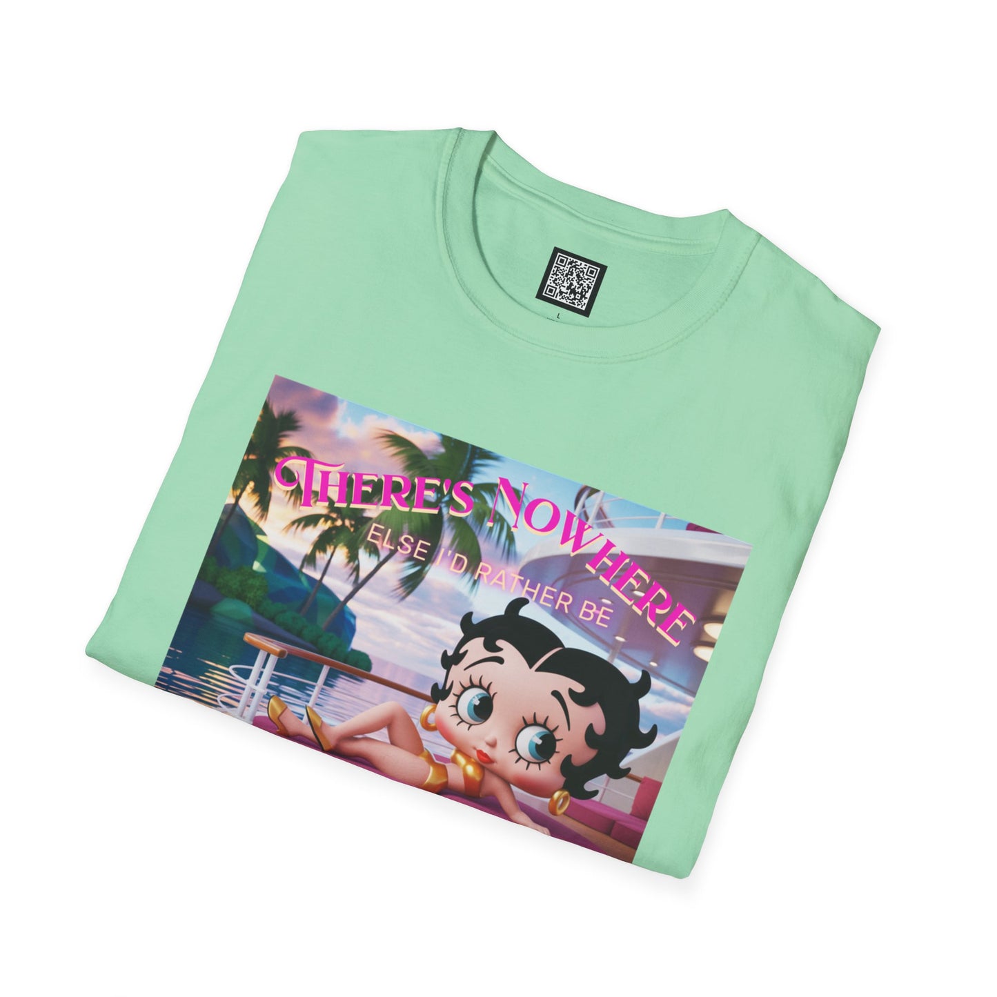 Betty Boop Tropical Unisex T-Shirt, Beach Lover Tee, Summer Vibes Shirt, Retro Cartoon Apparel, Gifts for Her, Fun Vacation Top