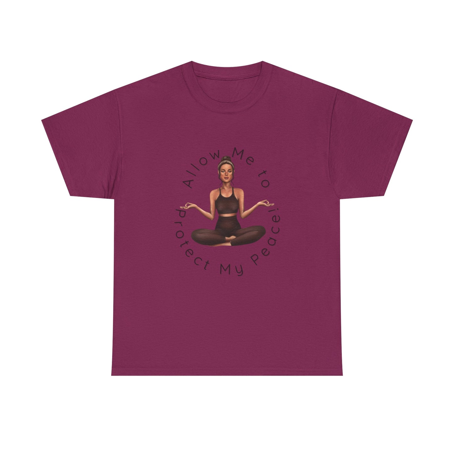 Protect My Peace Yoga Art, Serenity Yoga T-Shirt, Yoga Instructor Shirt, T-Shirt Gift for Yoga Instructor, Gift for Yoga Enthusiast, Fitness Instructor Gift