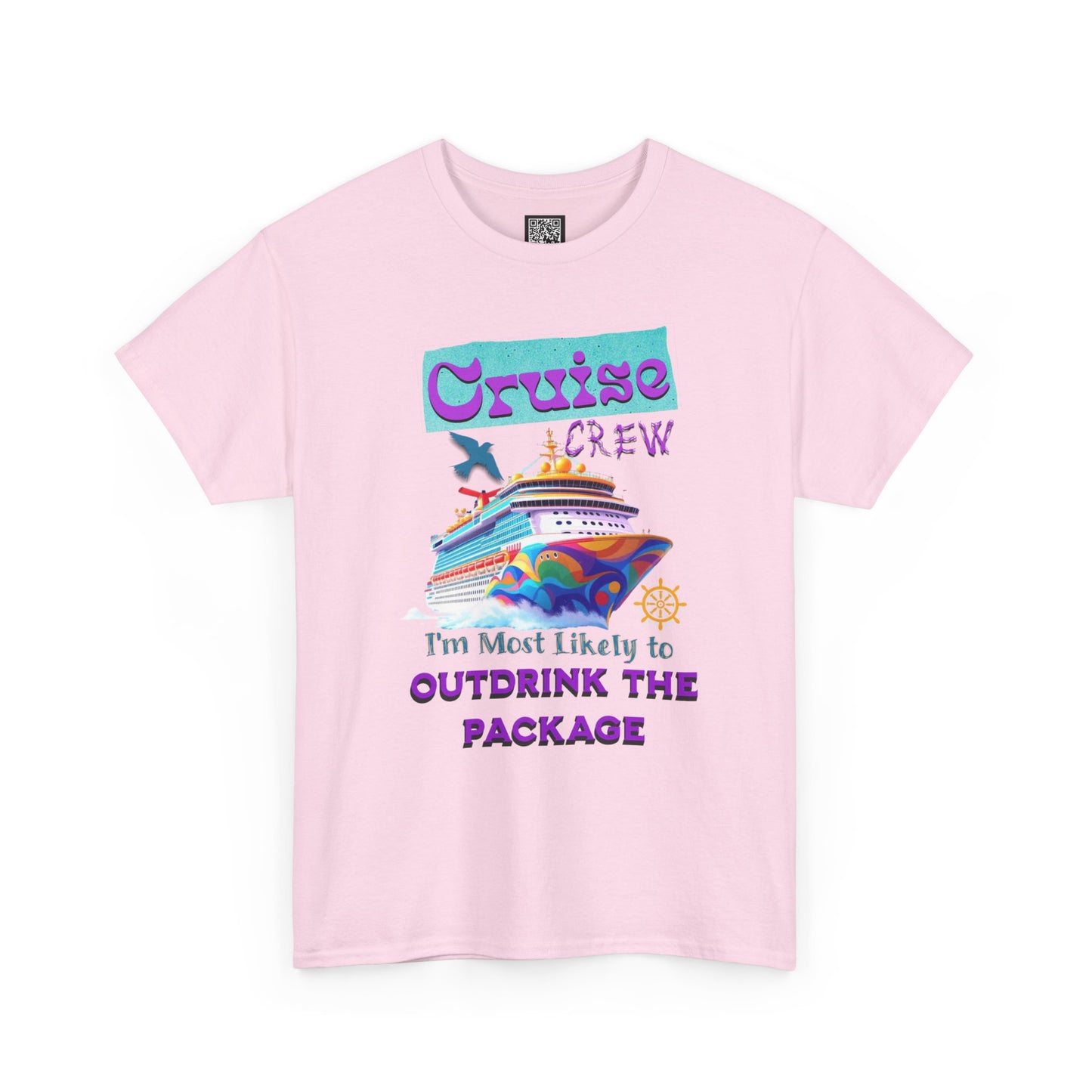 Cruise Crew Outdrink Package Tee | Fun Vacation T-Shirt | Perfect for Summer, Group Trips, Gifts, Drink Package T-Shirt for Cruise