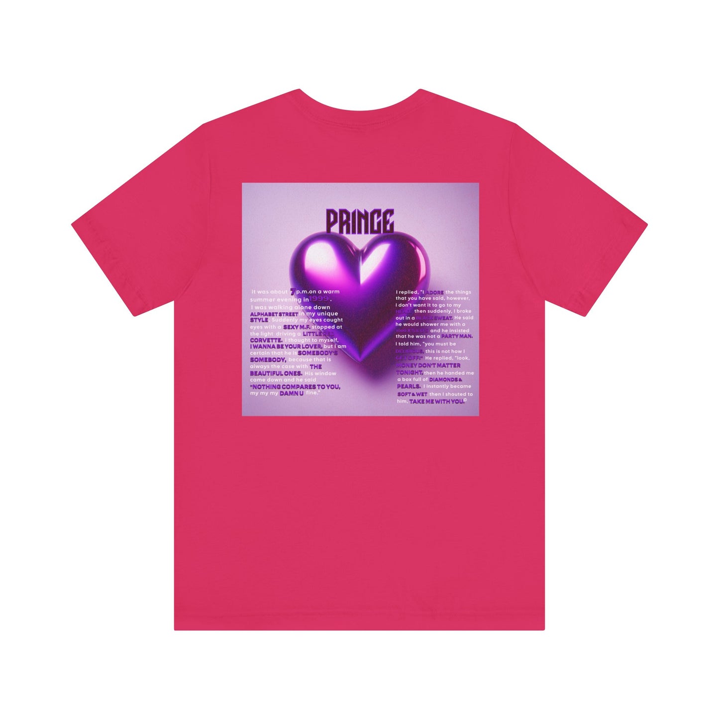 Prince Tribute Unisex Tee - Stylish Band Shirt, Music Lover Gift, Festival Wear, Retro Fashion, Unique Graphic Tee, Prince Song Collaboration