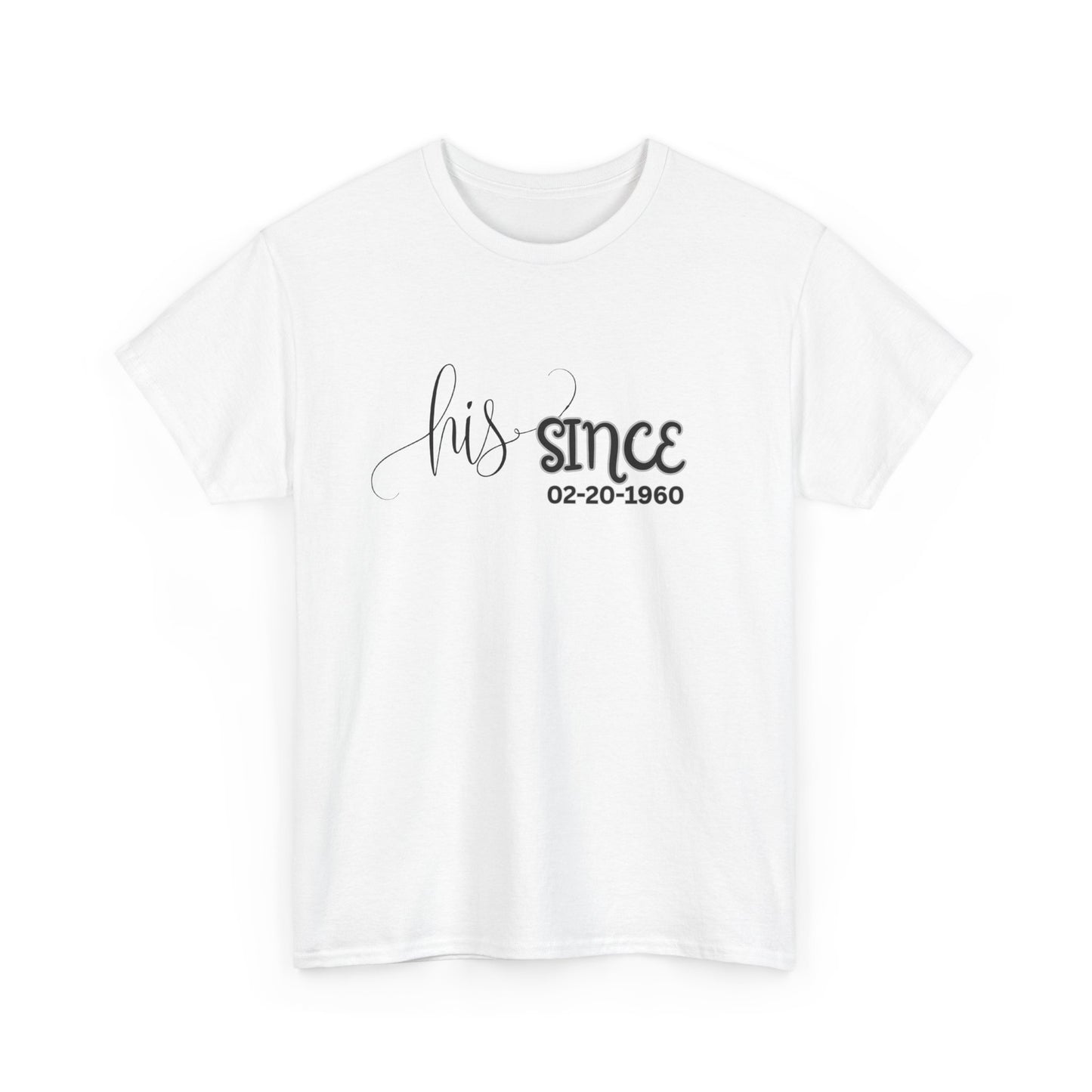 Personalized His and Hers Valentine T-Shirts, Custom Valentine T-Shirts, Unisex Valentine T-Shirts, T-Shirts for Couples, (Hers Solid Separately)