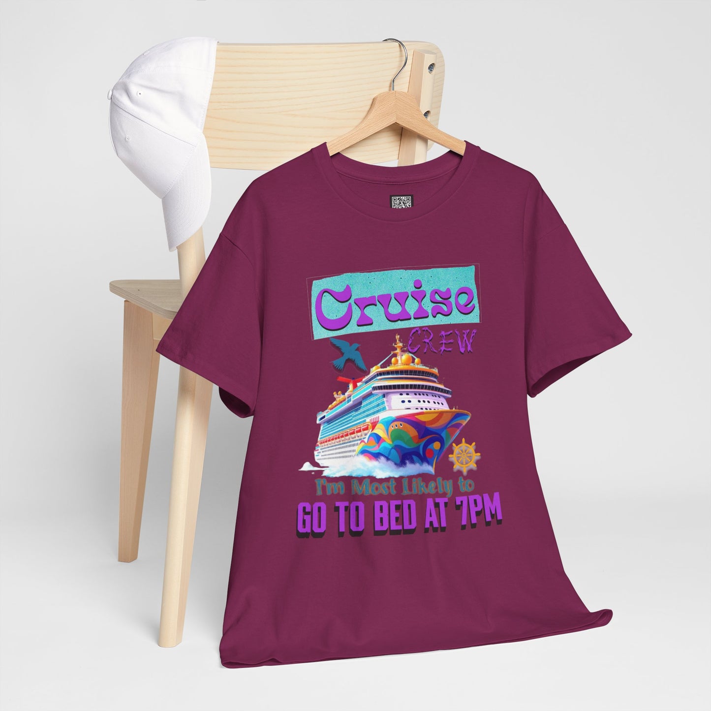 Cruise Crew Unisex Heavy Cotton Tee, Vacation Shirt, Funny Travel Gift, Cruise Enthusiast Apparel, Summer Tee, Sea Adventure Wear