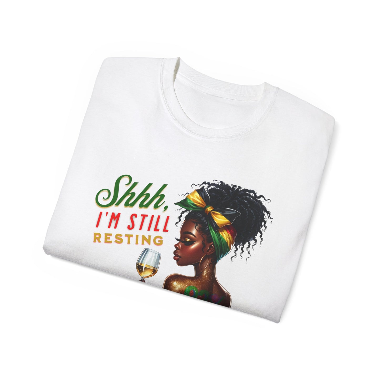 92% Black Women – Shhh, I’m Still Resting Tee, Melanin Magic Shirts, Black Women Empowerment Shirt, Black Excellence Tees, Self-Care & Rest