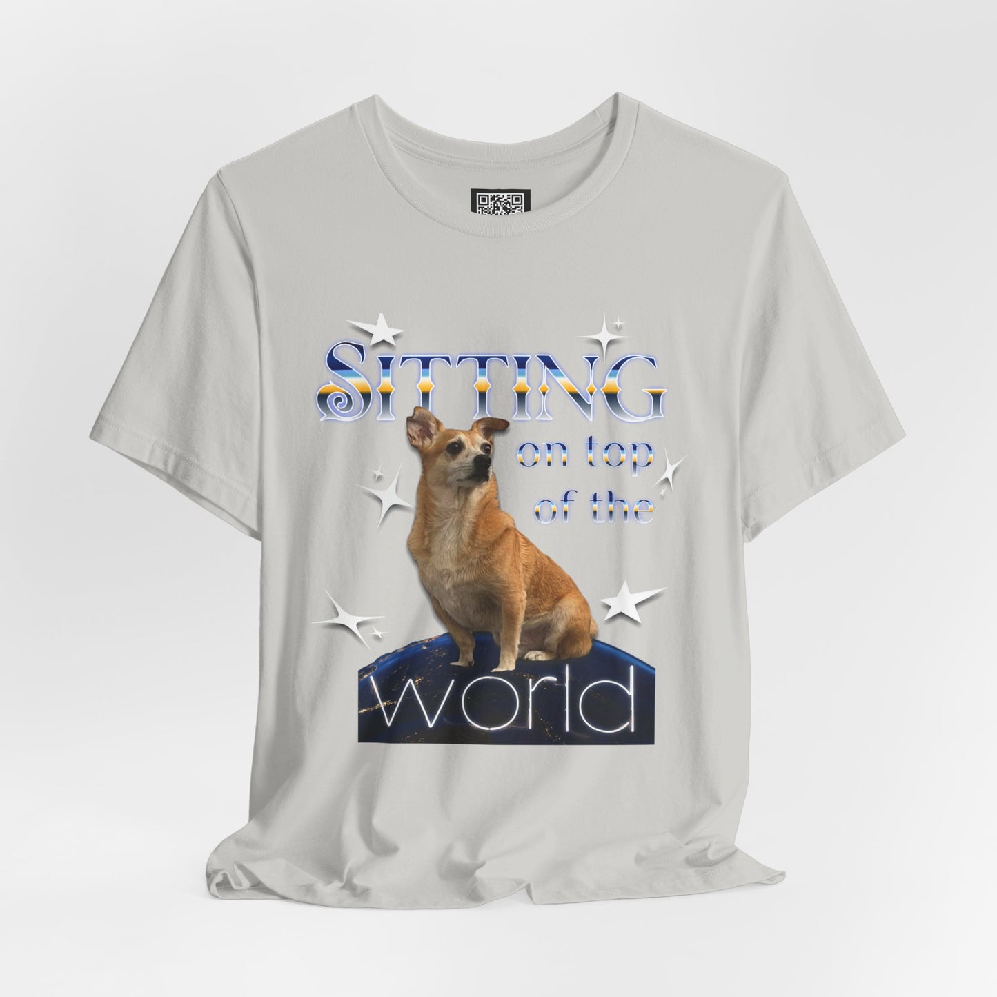 Personalized T‑Shirt for Pets— "Sitting on Top of the World" Chihuahua Graphic Tee