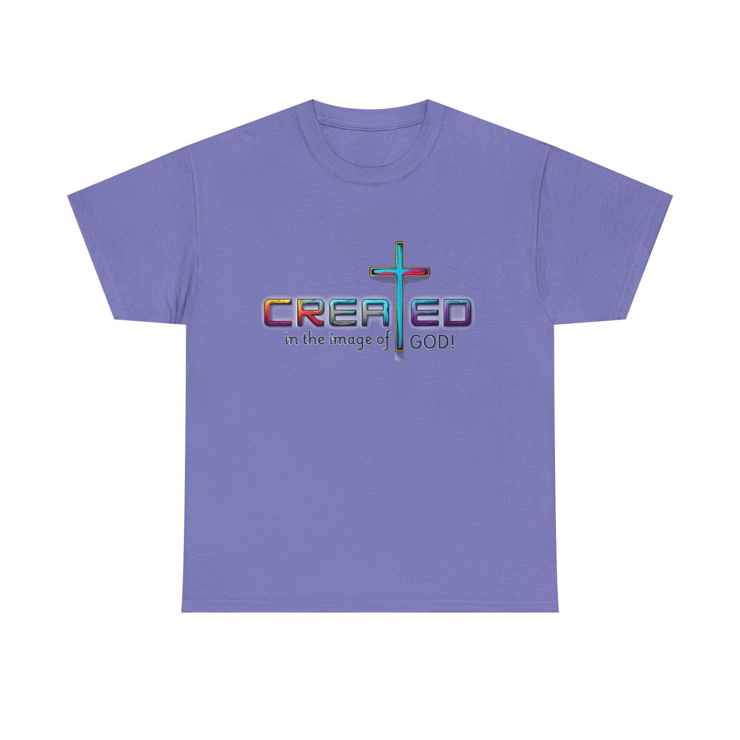 Religious T-Shirt, Inspirational Shirt, Unisex Christian Apparel, Jesus T-Shirt to Motivate, Christian T-Shirt, Created in His Image, God is