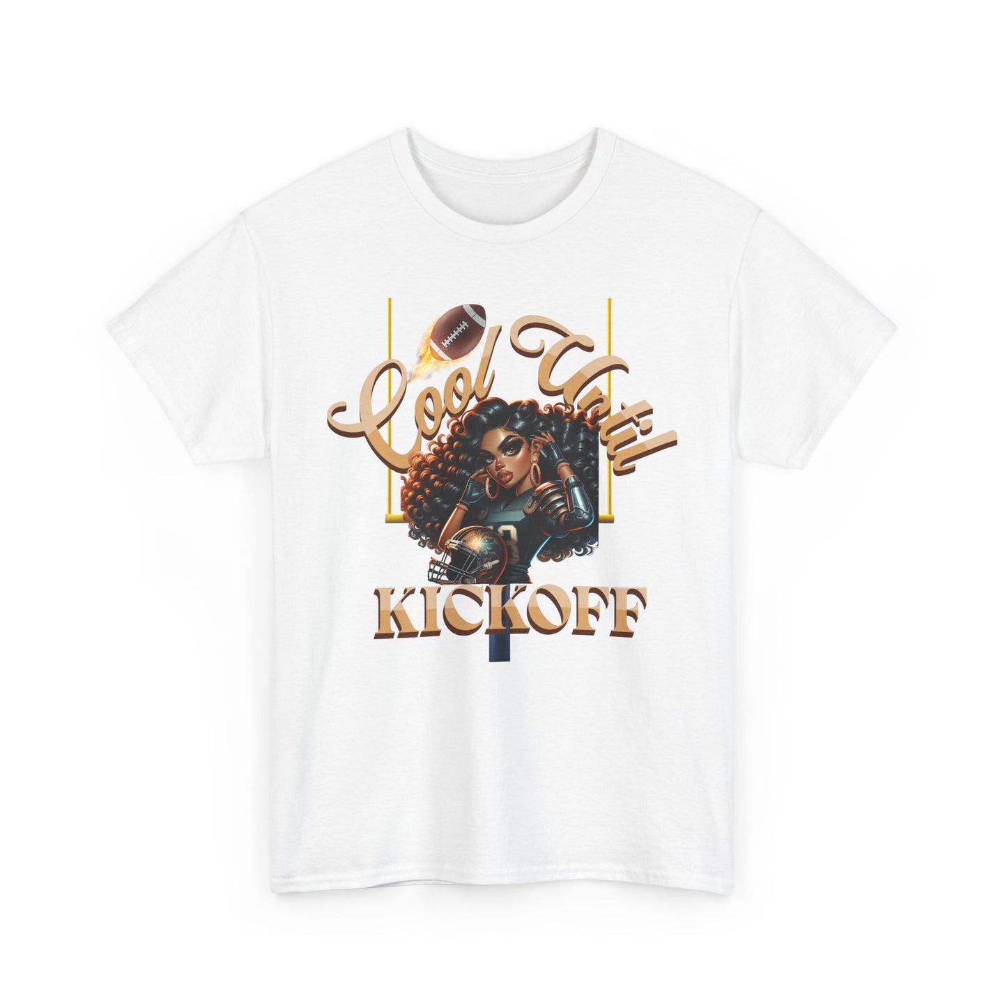 Cool Vibes Kickoff T-Shirt, Game Day Tee, Chic Football Apparel, Football Girl Shirt, Woman Glam Football Shirt, Cute Football Tees, Football Shirts