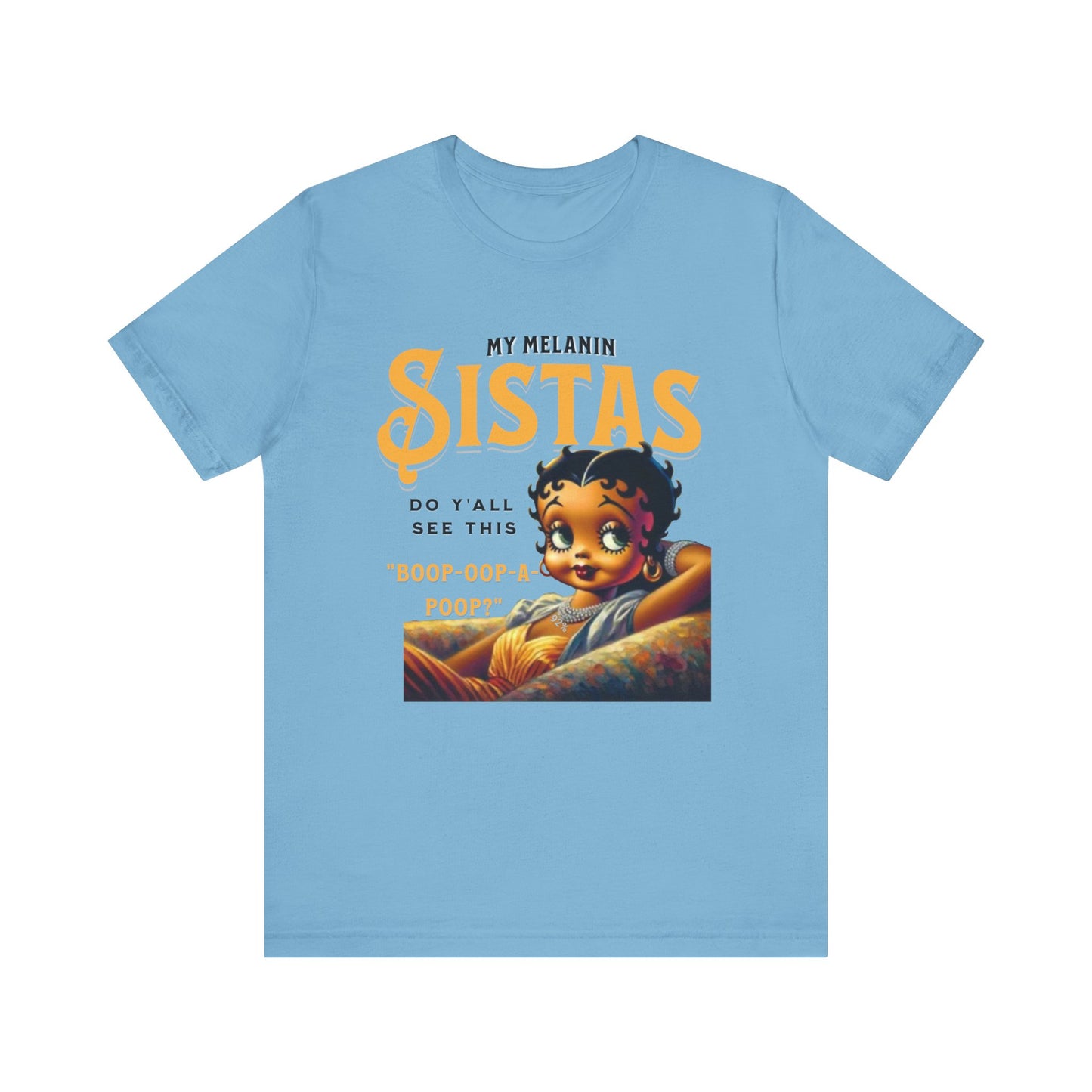 Melanin Betty Boop, 92% Black Woman Shirt, Black Girl Magic Tees, Black Culture T-Shirts, Humorous Betty Boop Shirts, Betty Boop T-Shirts