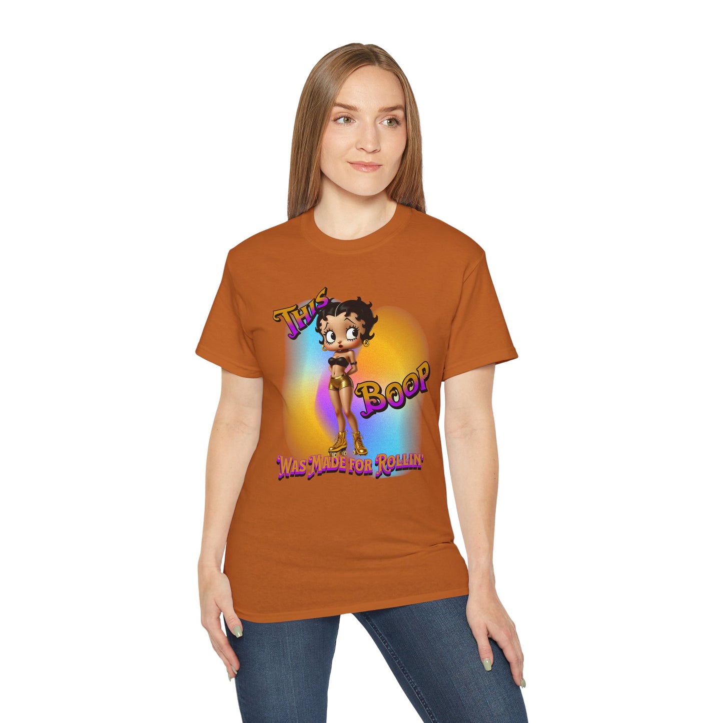 Retro Betty Boop Cartoon Tee, Fun Skater Themed T-Shirt, Vintage Skater Girl Shirt, Casual Wear, Betty Boop Design, Perfect Gift for Skater Fans
