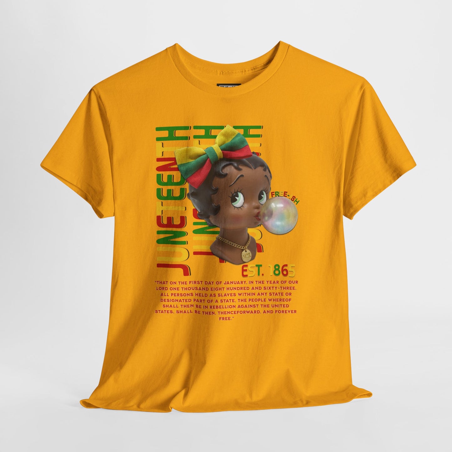Juneteenth Betty Boop Graphic Tee — "Juneteenth Est. 1865" Celebration T-Shirt