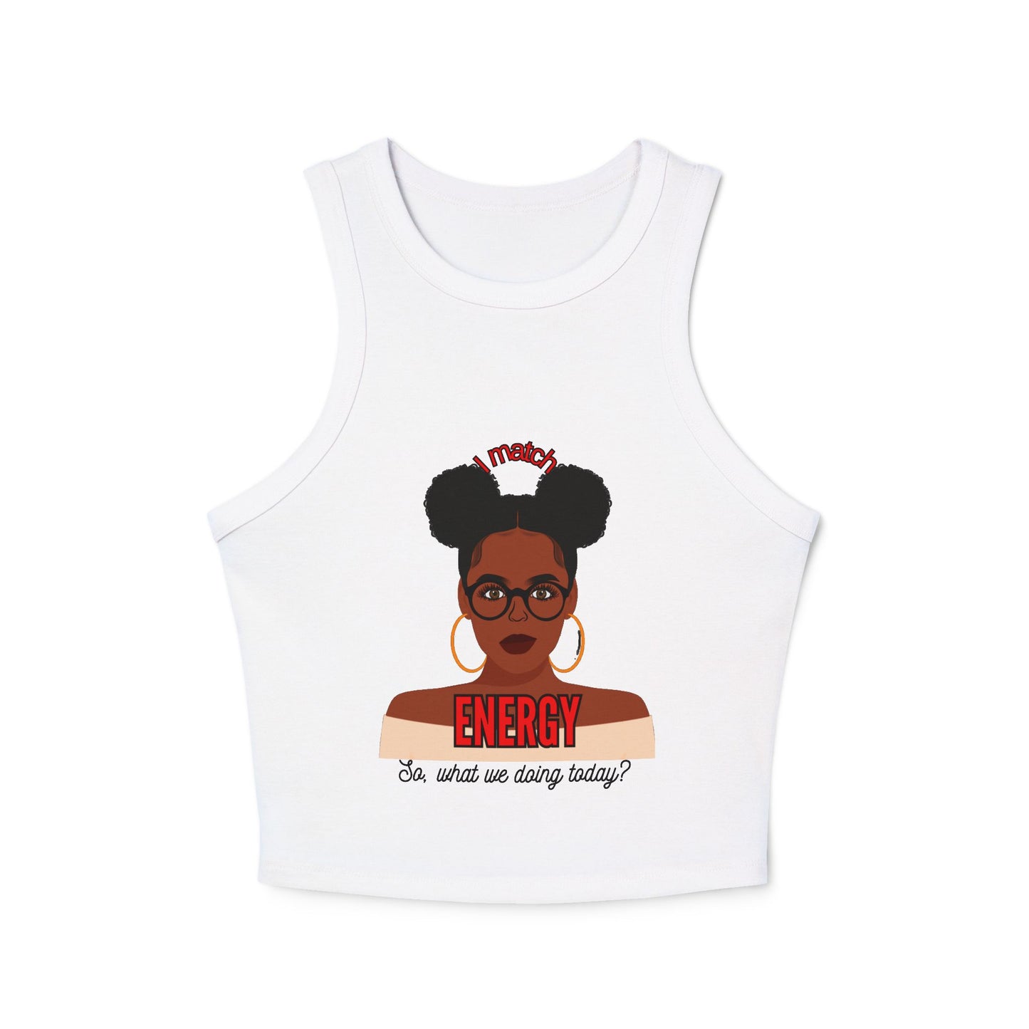 I Match Energy Women's Micro Rib Racer Tank Top,