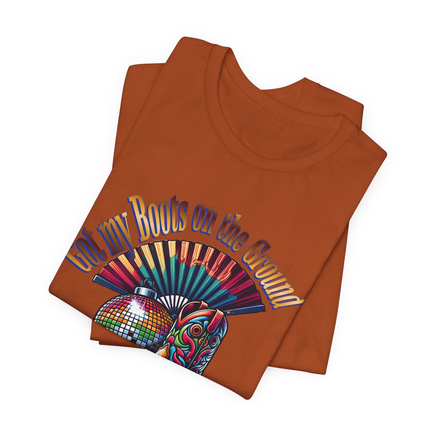 Boots on the Ground Groove Tee, Disco Ball Unisex Jersey Tee - Fun Tee for Latest Dance Crave Boots on the Ground Music Lovers