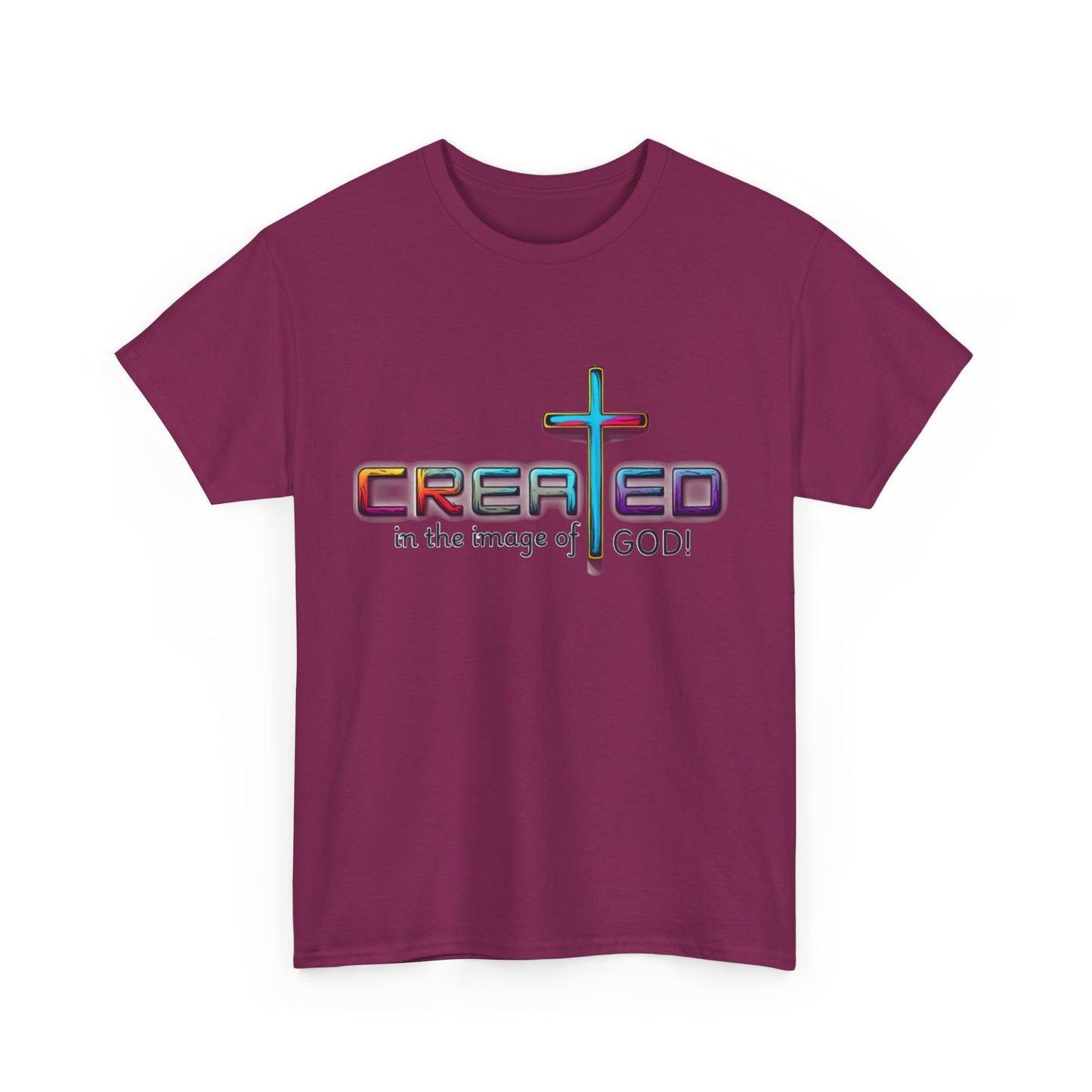 Religious T-Shirt, Inspirational Shirt, Unisex Christian Apparel, Jesus T-Shirt to Motivate, Christian T-Shirt, Created in His Image, God is
