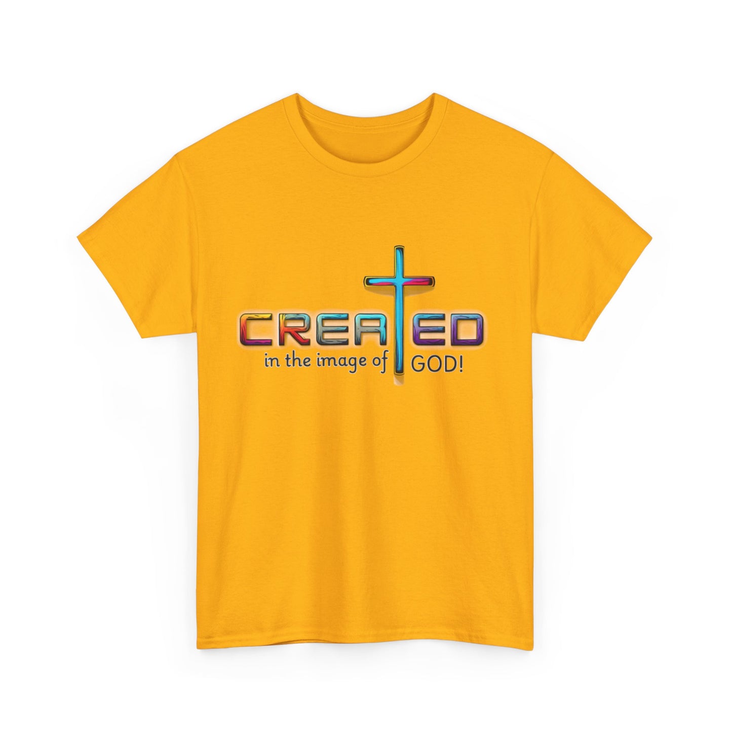 Religious T-Shirt, Inspirational Shirt, Unisex Christian Apparel, Jesus T-Shirt to Motivate, Christian T-Shirt, Created in His Image, God is