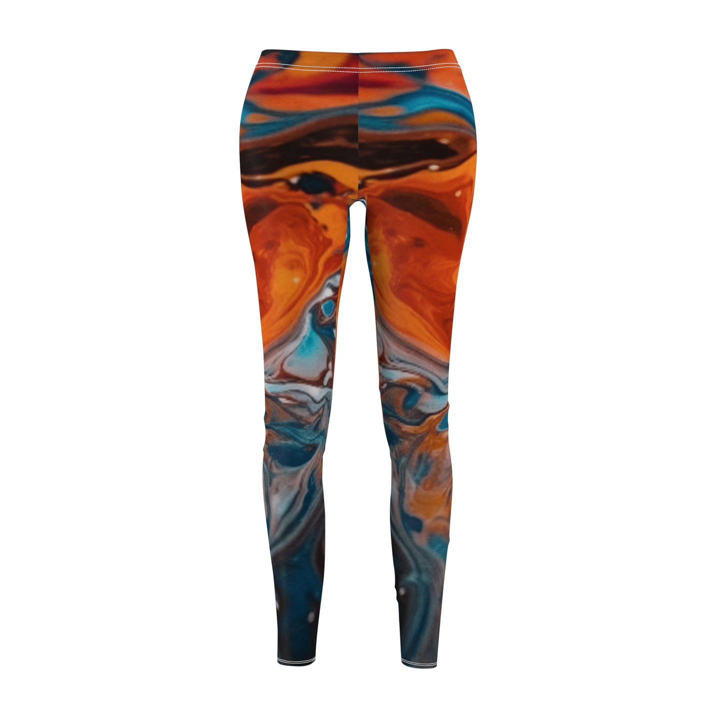 Vibrant Abstract Patterned Leggings, Stylish Activewear for Women, Perfect for Yoga, Dance, or Casual Outings, Gifts for Fitness Instructor