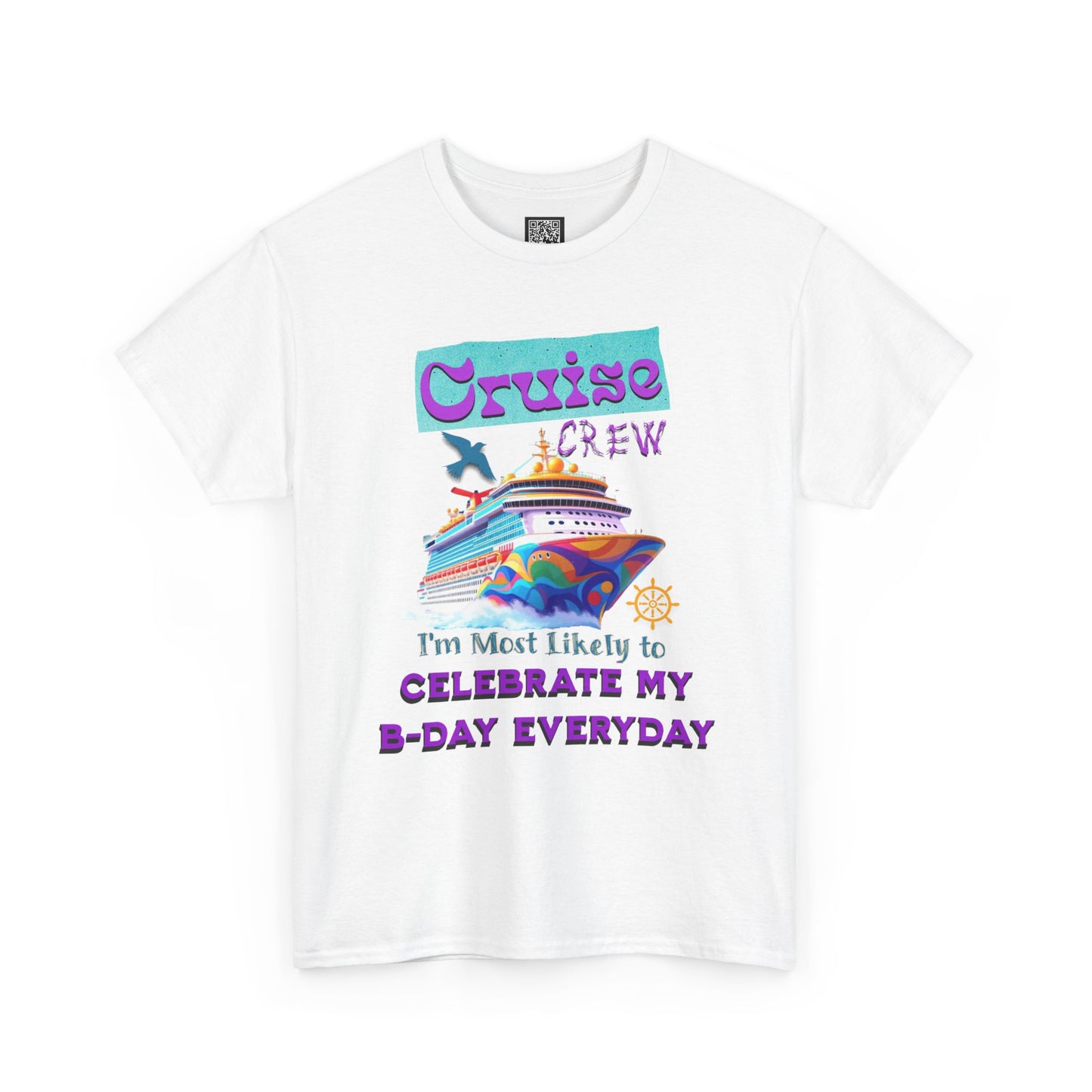 Cruise Crew Birthday Tee, Unisex Cotton T-Shirt, Vacation Apparel, Party Outfit, Gift for Travelers, Fun Cruise Wear, Cruise Birthday T-Shirt