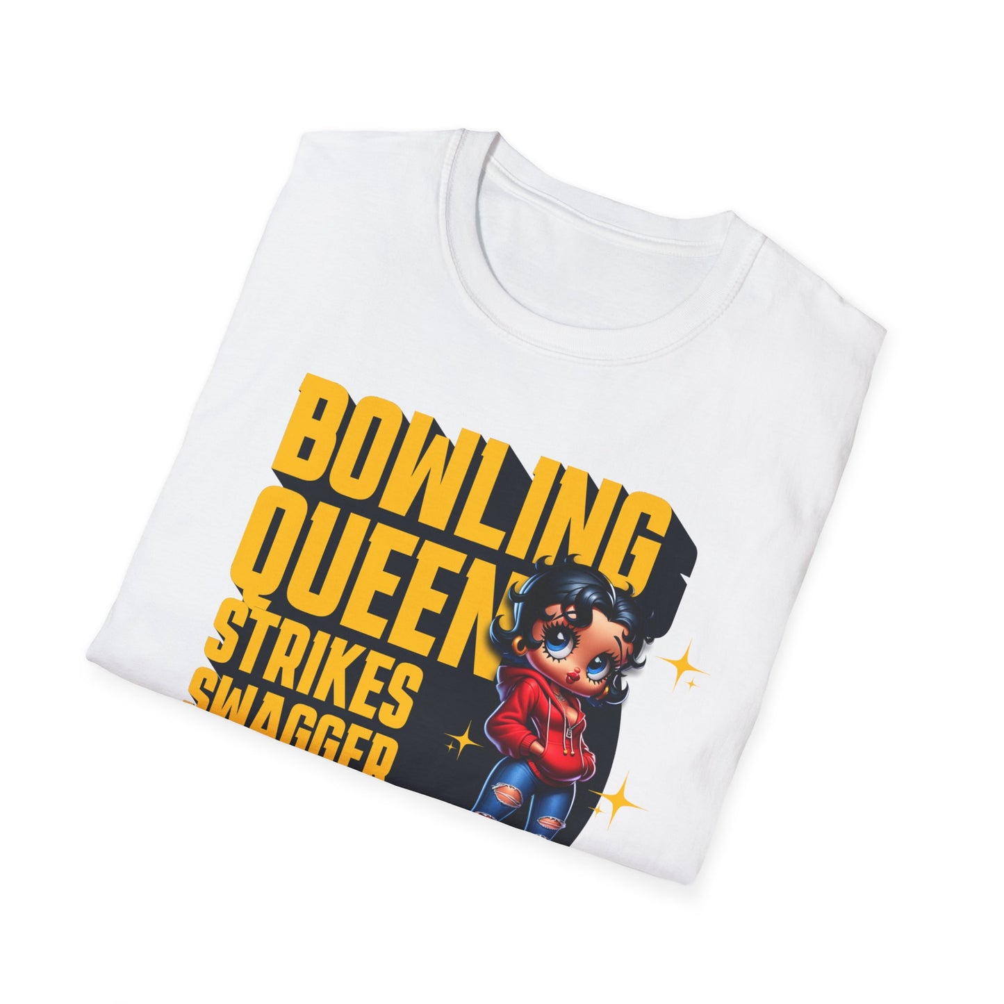 Betty Boop the Bowling Queen T-Shirt, Cute Betty Boop Shirt, Perfect Gift for a Bowler, Strikes Swagger & Beer