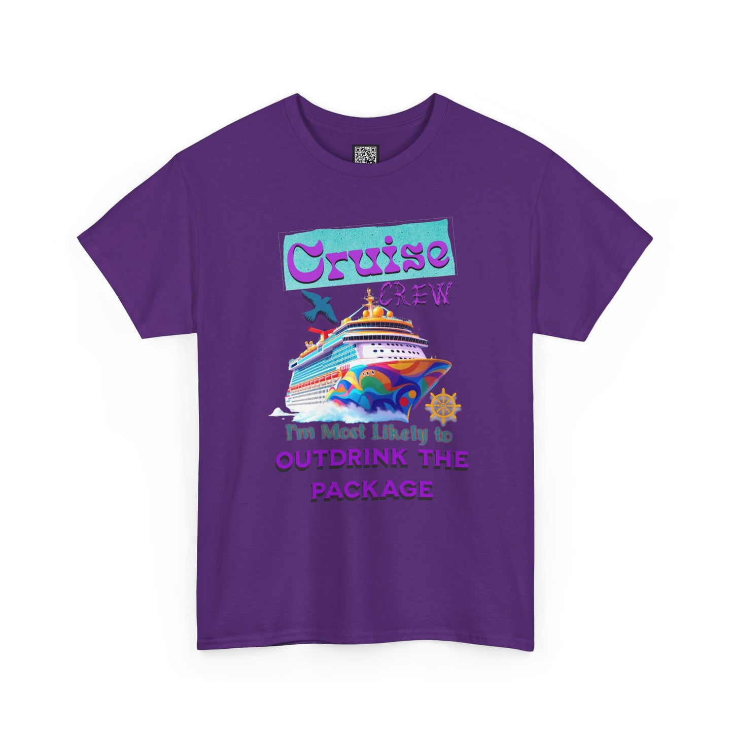 Cruise Crew Outdrink Package Tee | Fun Vacation T-Shirt | Perfect for Summer, Group Trips, Gifts, Drink Package T-Shirt for Cruise