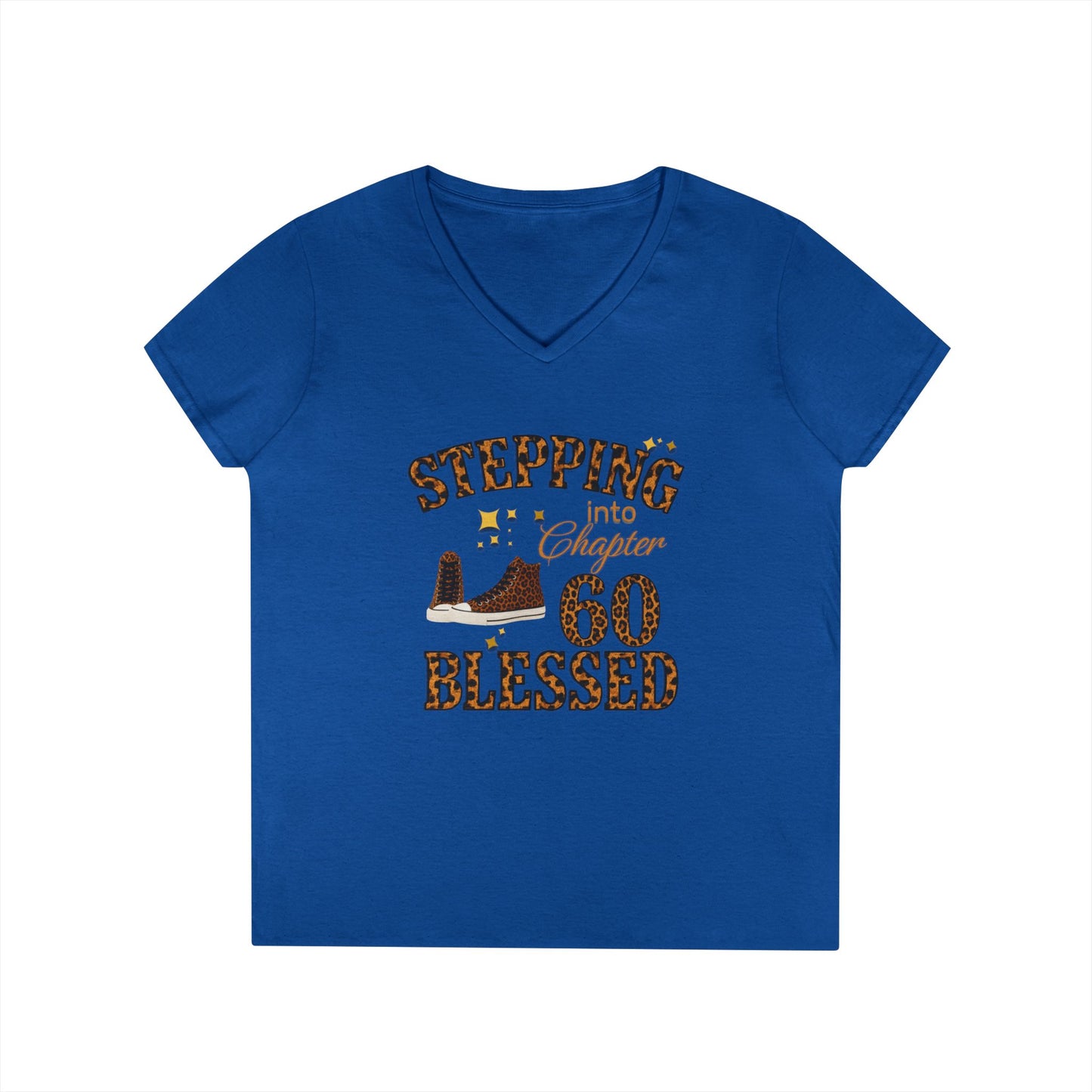 Stepping into Chapter 60 Blessed V-Neck Tee