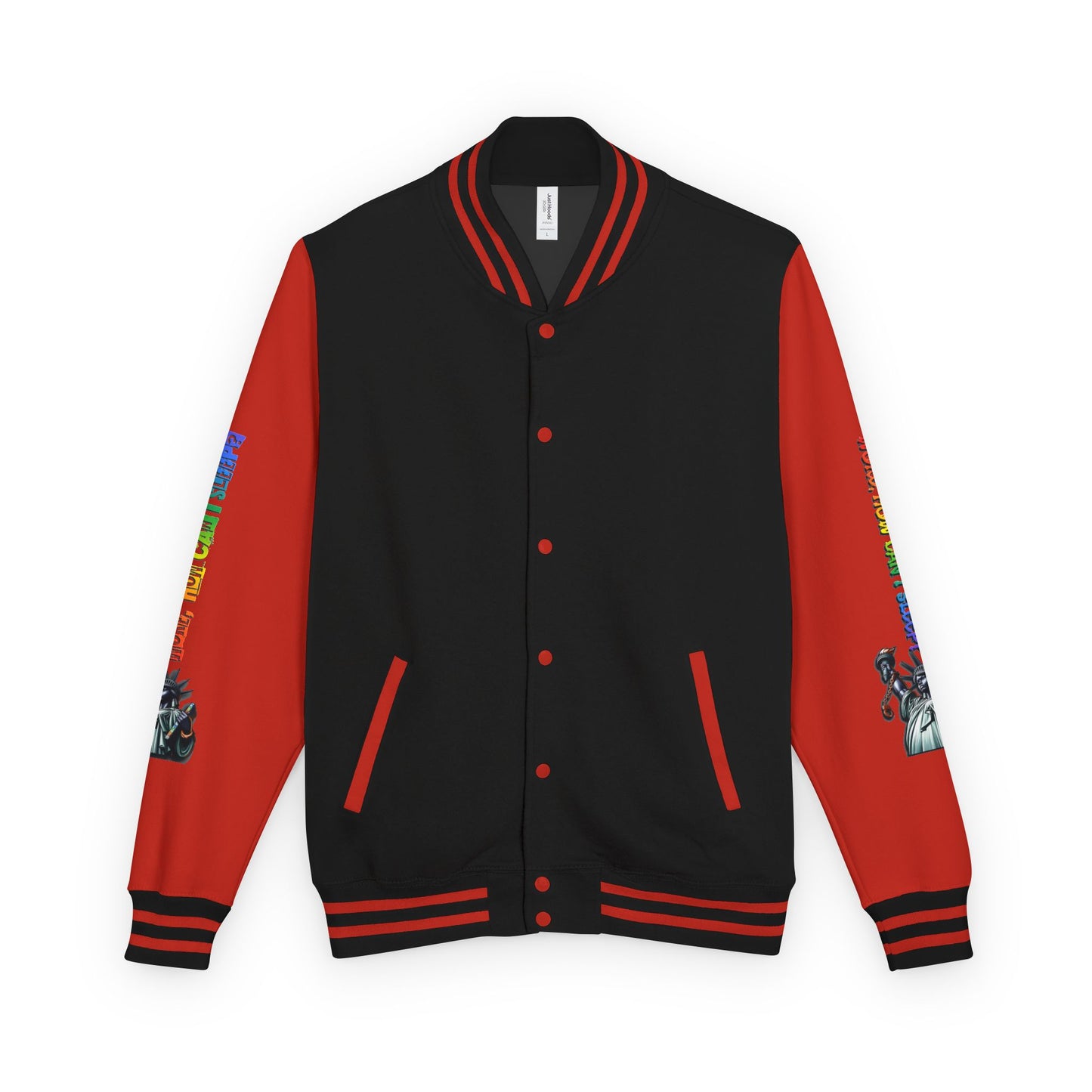 Letterman Jacket — 'America' Statue of Liberty Retro Graphic